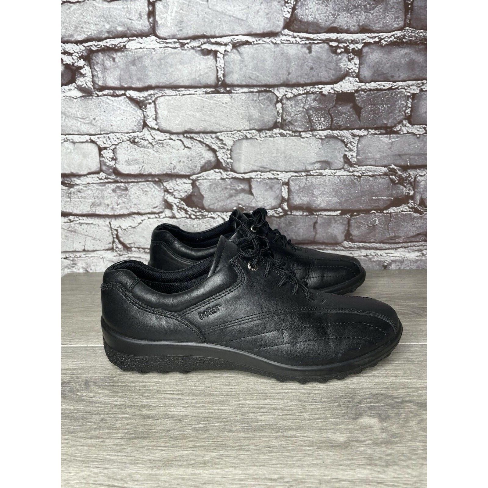 BOTTER Hotter Black Leather Lace Up Casual Comfort Shoes Women Sz 7 Size US 7 / IT 37 - 16 Thumbnail