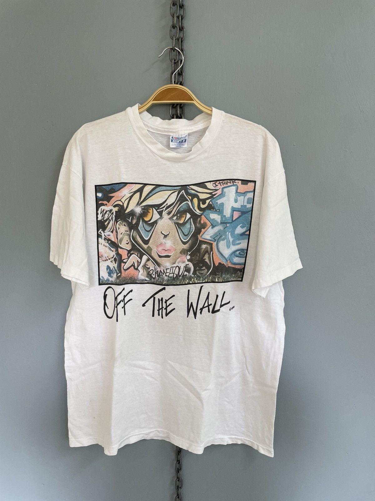 Vintage Vintage 90s Off The Wall graffiti art t shirt Size US L / EU 52-54 / 3 - 1 Thumbnail
