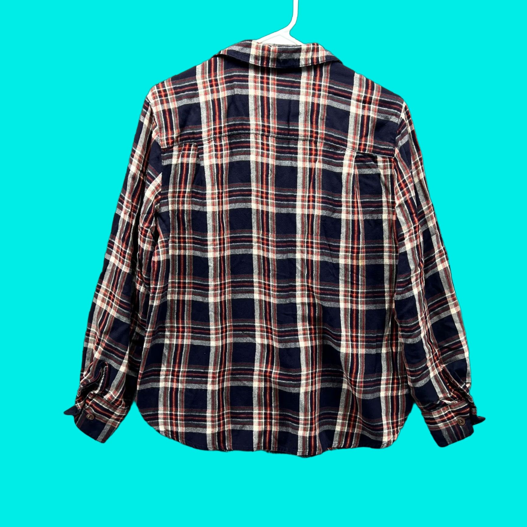 Ralph Lauren VINTAGE Lauren Ralph Lauren Shirt Womens 6 Red Blue Button Down Plaid Flannel Casual Womens 6 Red Blue Plaid Vintage Size M / US 6-8 / IT 42-44 - 1 Thumbnail
