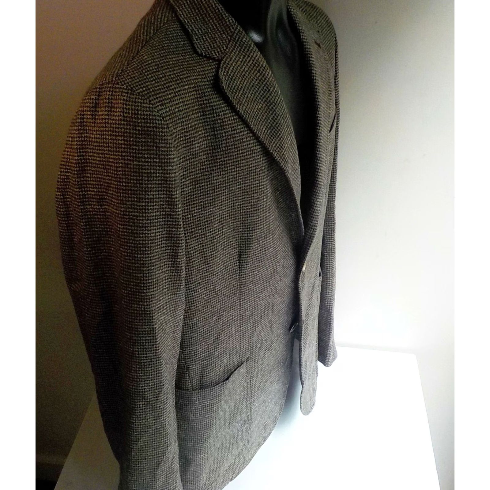 Mossimo MOSSIMO DUTTI Blazer 2 Button Puppy Tooth Italian Fabric Brown 40R Mens Blazer Size 40R - 3 Thumbnail