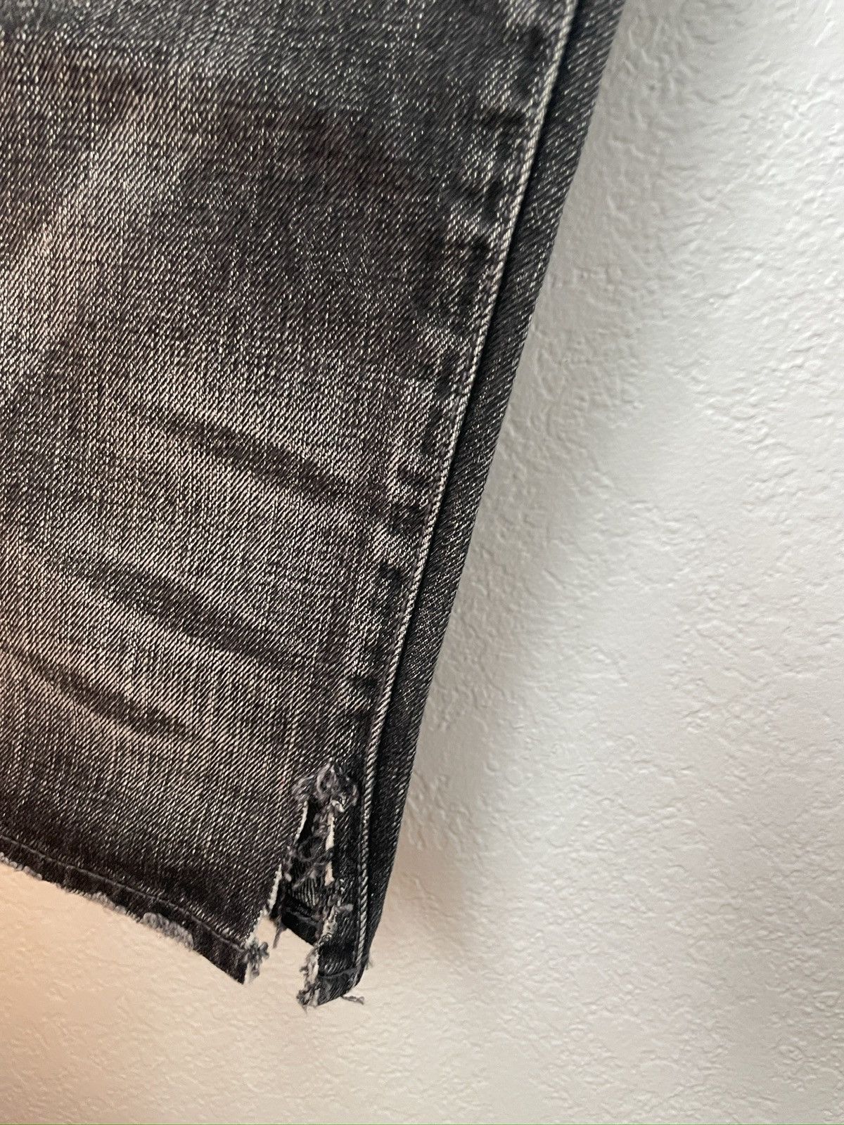 Japanese Brand × Vintage Wirote Distressed Selvedge Black Denim Jeans Size US 32 / EU 48 - 6 Thumbnail