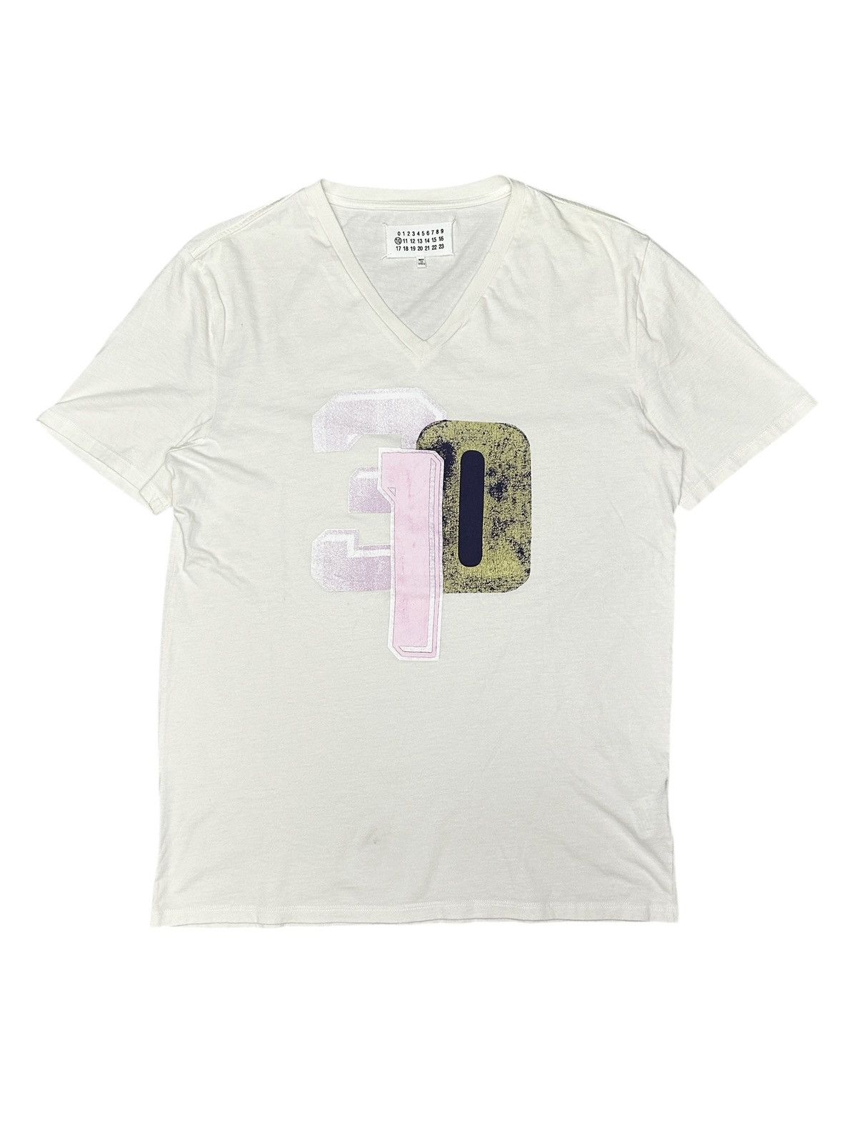 Maison Margiela S/S 12 Numbers T-Shirt Size US S / EU 44-46 / 1 - 1 Thumbnail