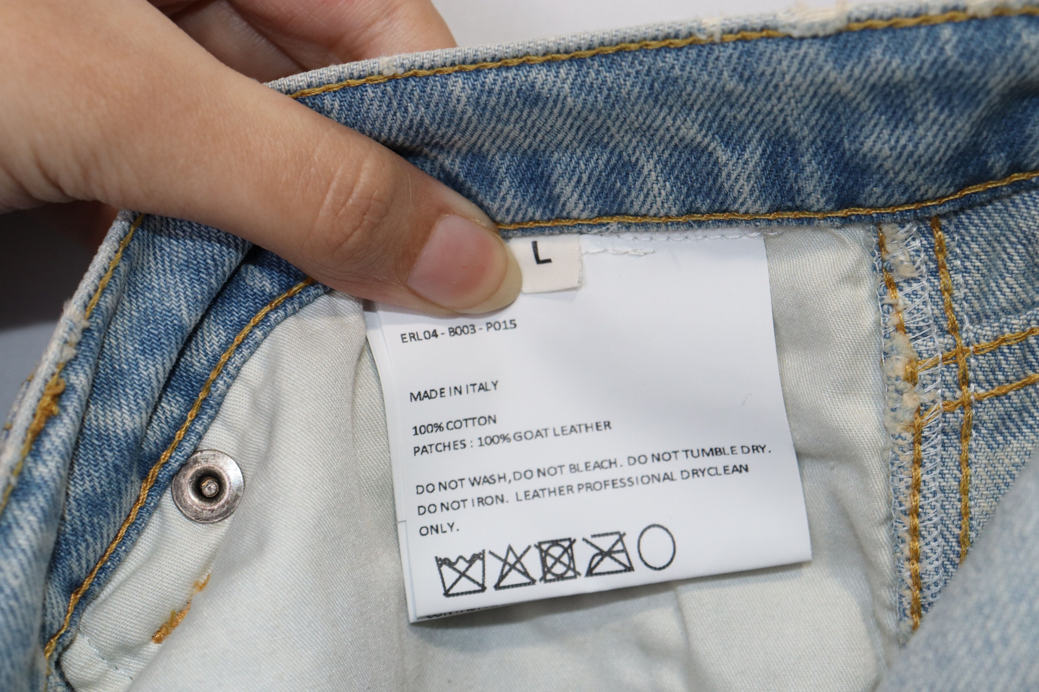 ERL o1rshd Suede Patched Floral Denim in Multicolor Size US 34 / EU 50 - 10 Thumbnail