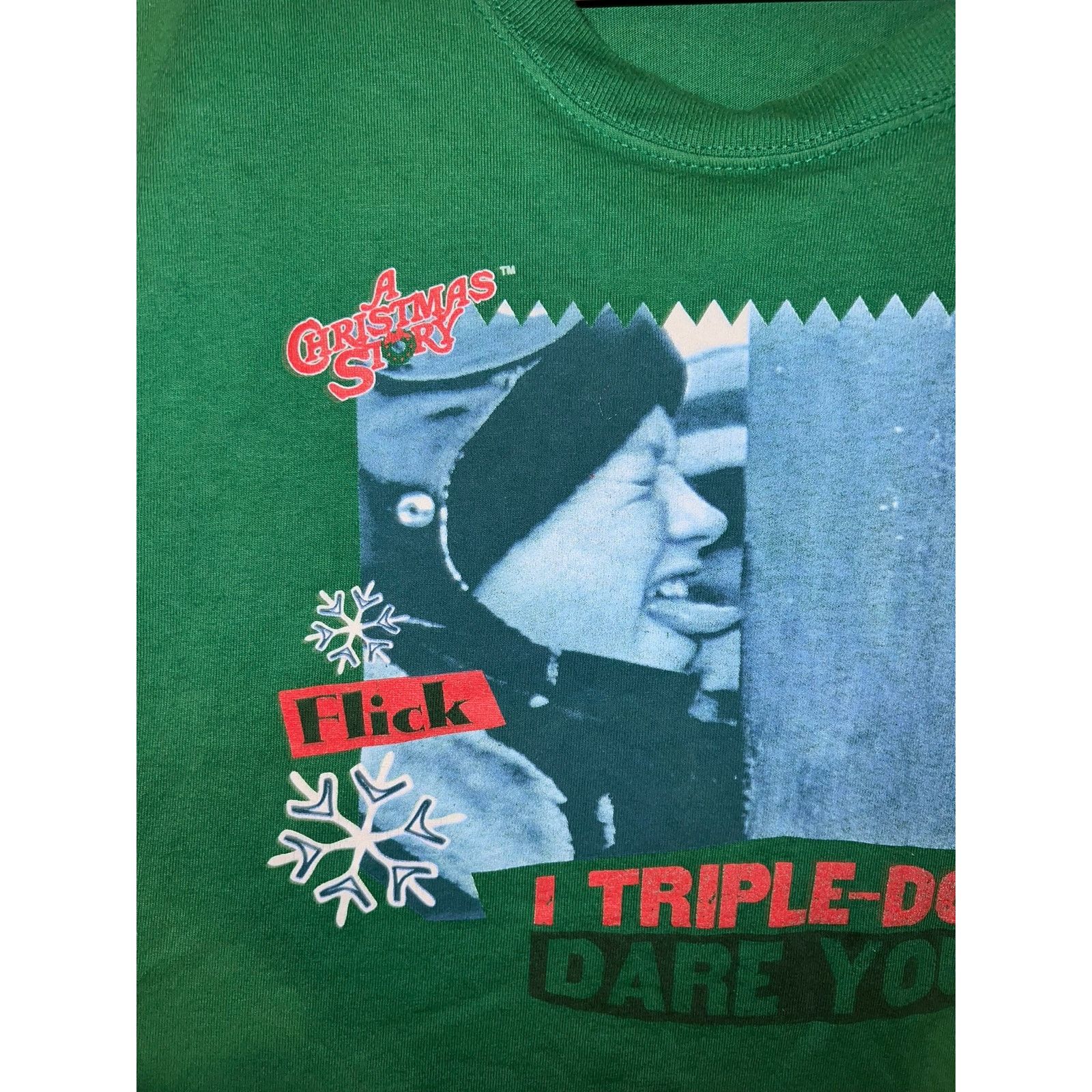 Delta Vintage A Christmas Story Shirt I Triple Dog Dare Tee VTG XL Size US XL / EU 56 / 4 - 2 Thumbnail