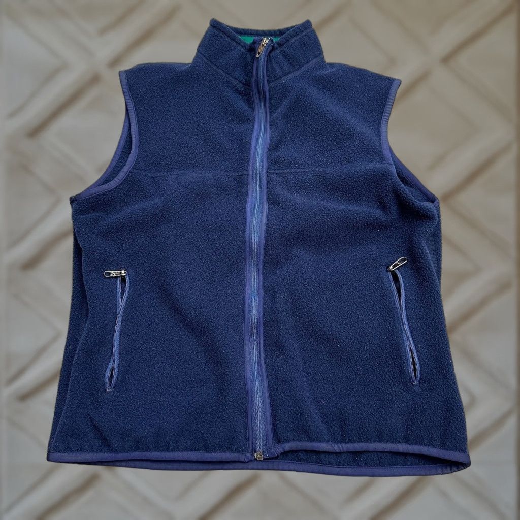 Vintage Unbranded Fleece Vest Jacket Mens Large Navy Blue Full Zip Pocket Outdoor Casual Size US L / EU 52-54 / 3 - 1 Thumbnail