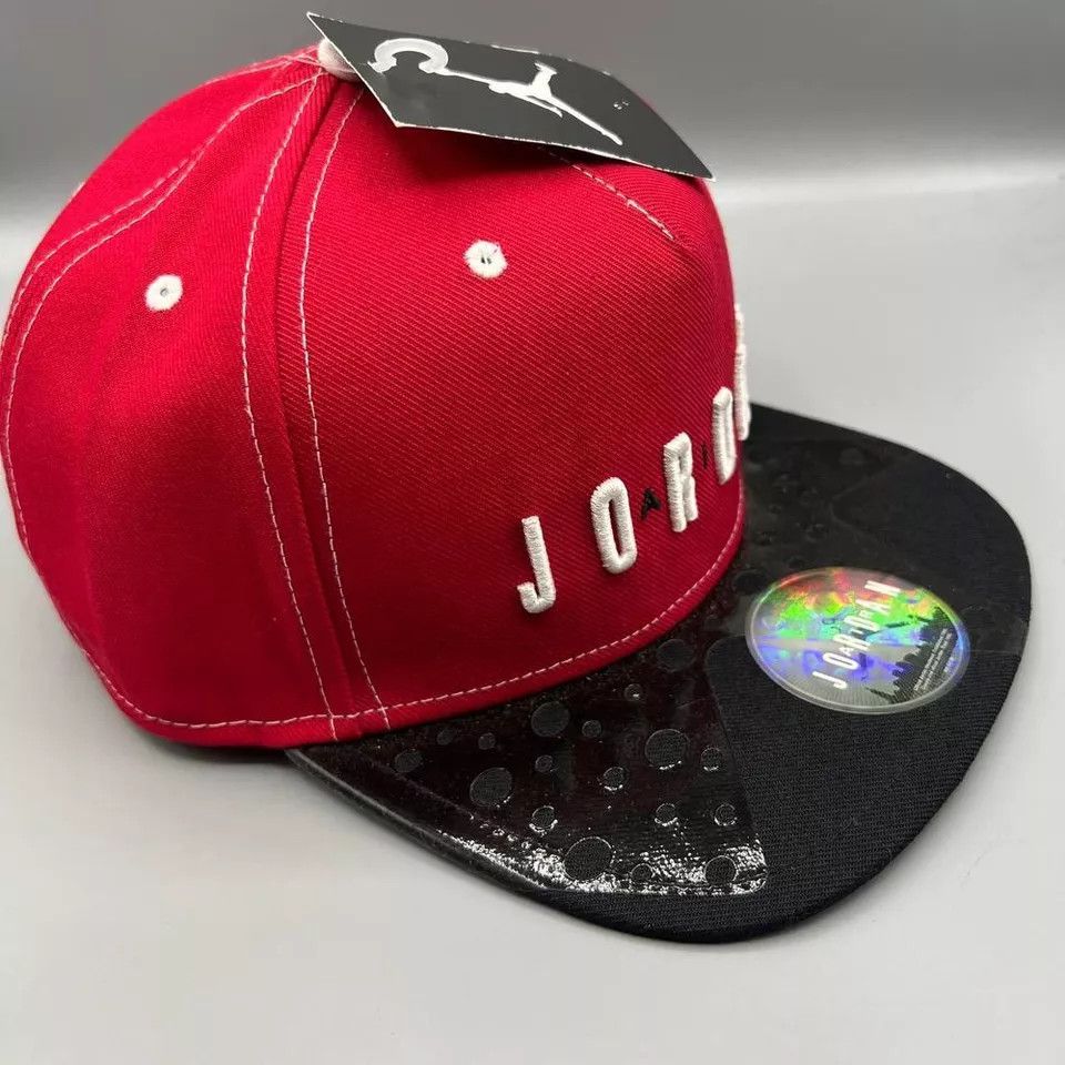 Jordan Brand Air Jordan Hat Men Red Embroidered Jumpman Snap Back Cap Size ONE SIZE - 3 Thumbnail