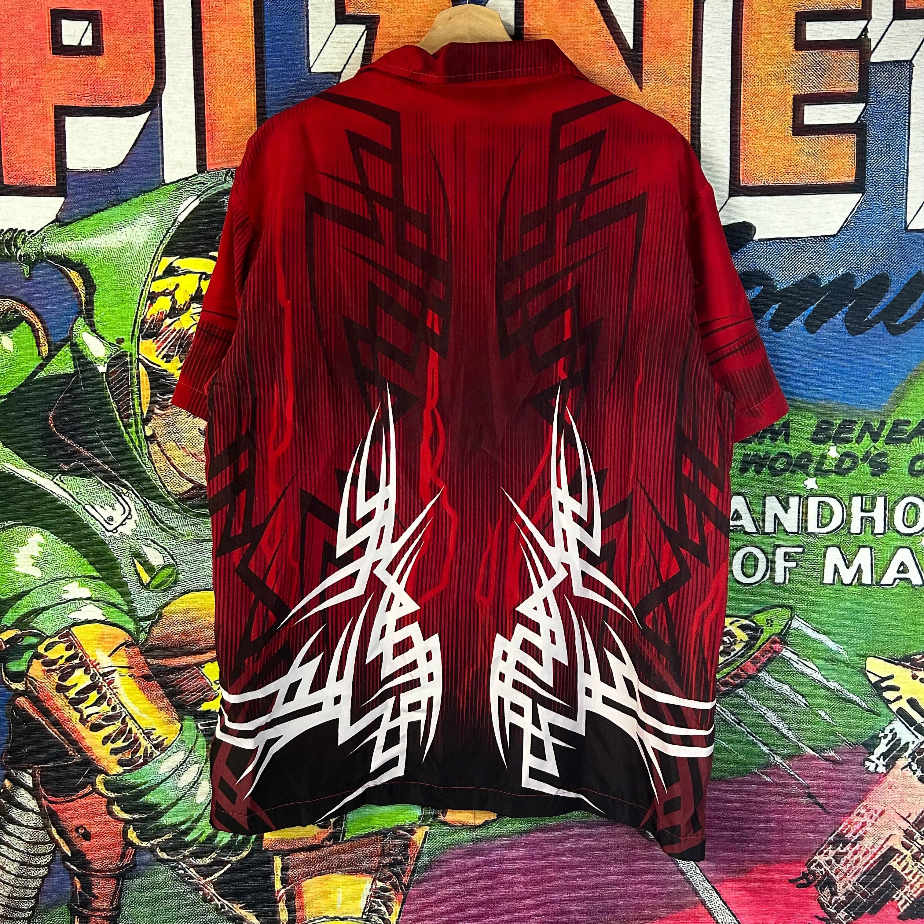 Other Y2K Tribal Print Rayon Button Up Shirt Size Medium Size US M / EU 48-50 / 2 - 2 Thumbnail