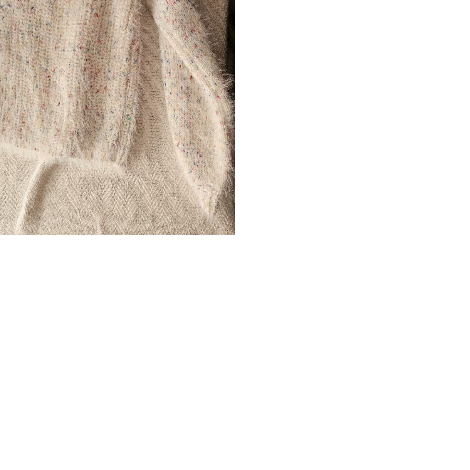 Forever 21 Forever 21 Women’s White Multicolor Spotted Sweater Long Sleeve Size L Size L / US 10 / IT 46 - 9 Thumbnail