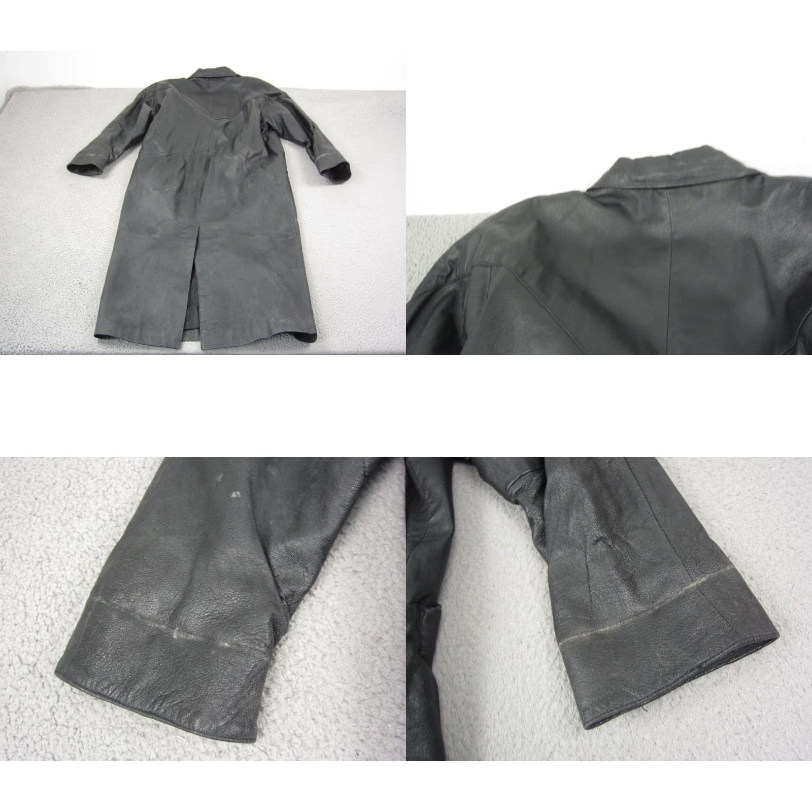 Vintage VINTAGE Pelle Leather Jacket Mens L Black Trench Coat 90s Long Leather Lining Pockets Button Regular Fit Mens Size US L / EU 52-54 / 3 - 10 Thumbnail