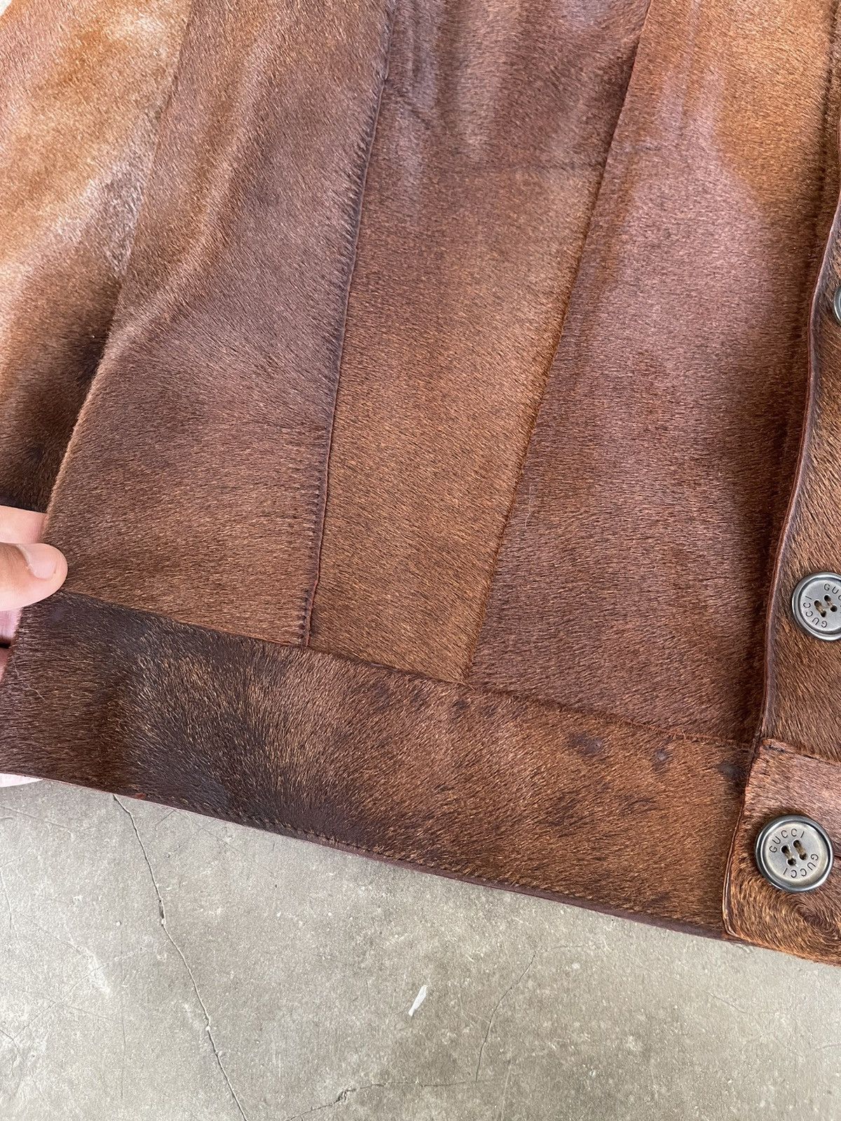 Gucci Gucci Tom Ford Brown Pony Hair Type 3 Jacket Vera Pelle Size US M / EU 48-50 / 2 - 7 Thumbnail