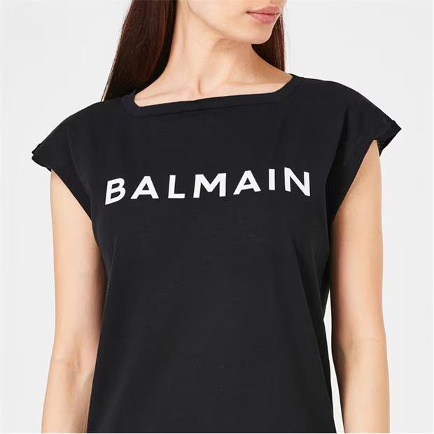 Balmain o1g2r1mq0924 Cover Up T Shirt Dress in Black Size M / US 6-8 / IT 42-44 - 3 Thumbnail