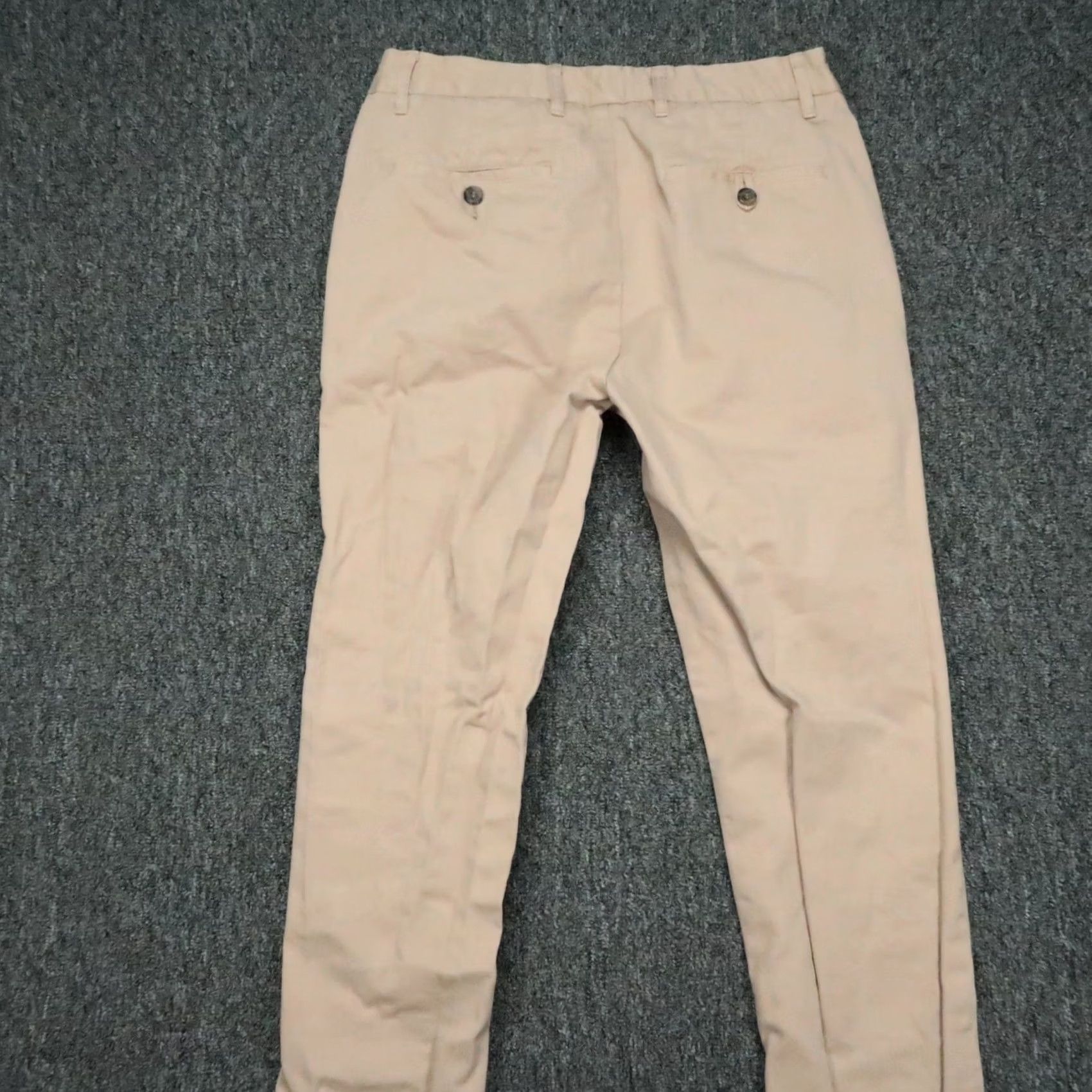 Vintage Peter Manning Pants Mens 30x29 Chino Slim Cotton Beige Tan Straight Front Pockets Slim Straight Leg 30 In Mens Underwear? Size US 30 / EU 46 - 5 Thumbnail