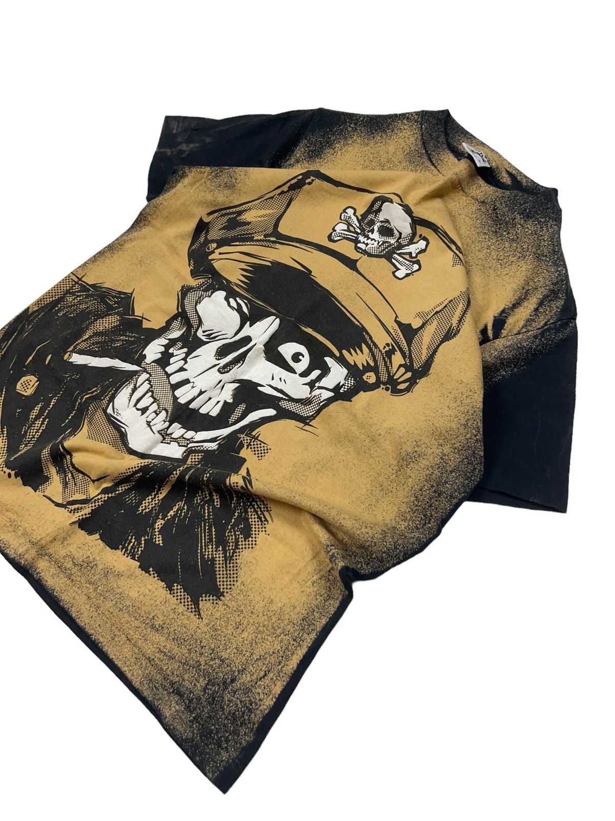 Vintage Vintage 1989 Smoking Skeleton Motorcycle T-shirt Size US L / EU 52-54 / 3 - 8 Thumbnail