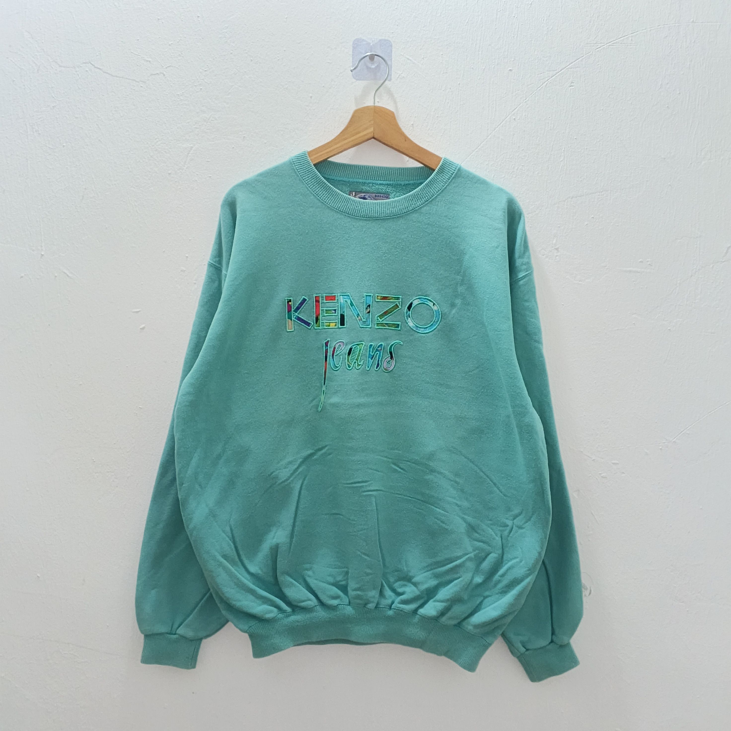 Kenzo Vintage 90s Kenzo Jeans Florist Embroidered Sweatshirt Size US L / EU 52-54 / 3 - 1 Thumbnail