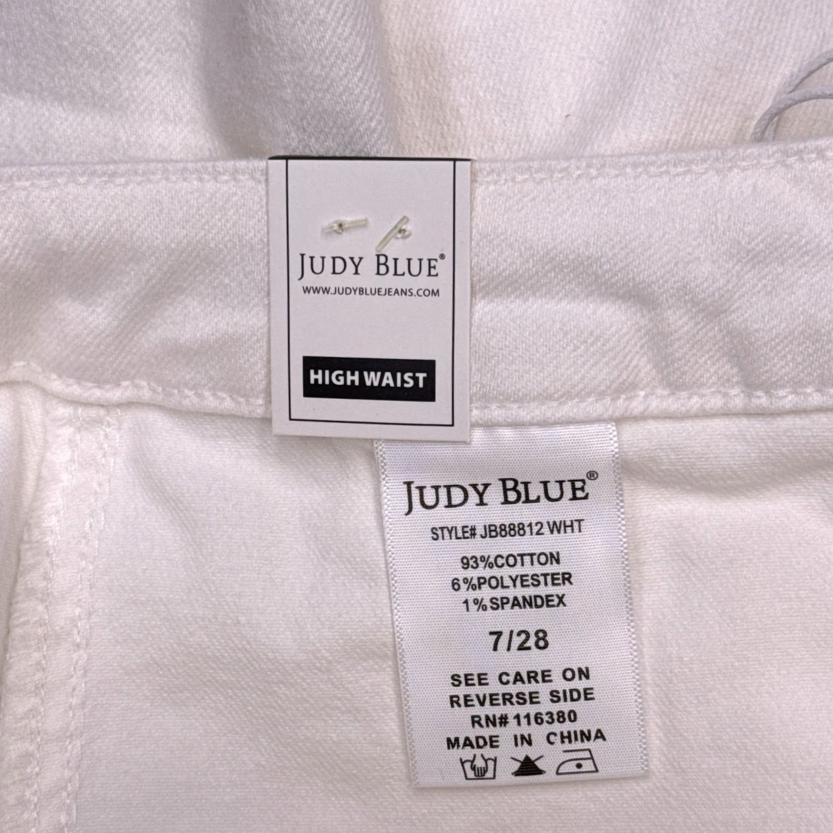 Vintage Judy Blue High Waist Jeans Womens 7 / 28 Patch Pocket Drawstring JB88812 New Size 28" / US 6 / IT 42 - 7 Thumbnail