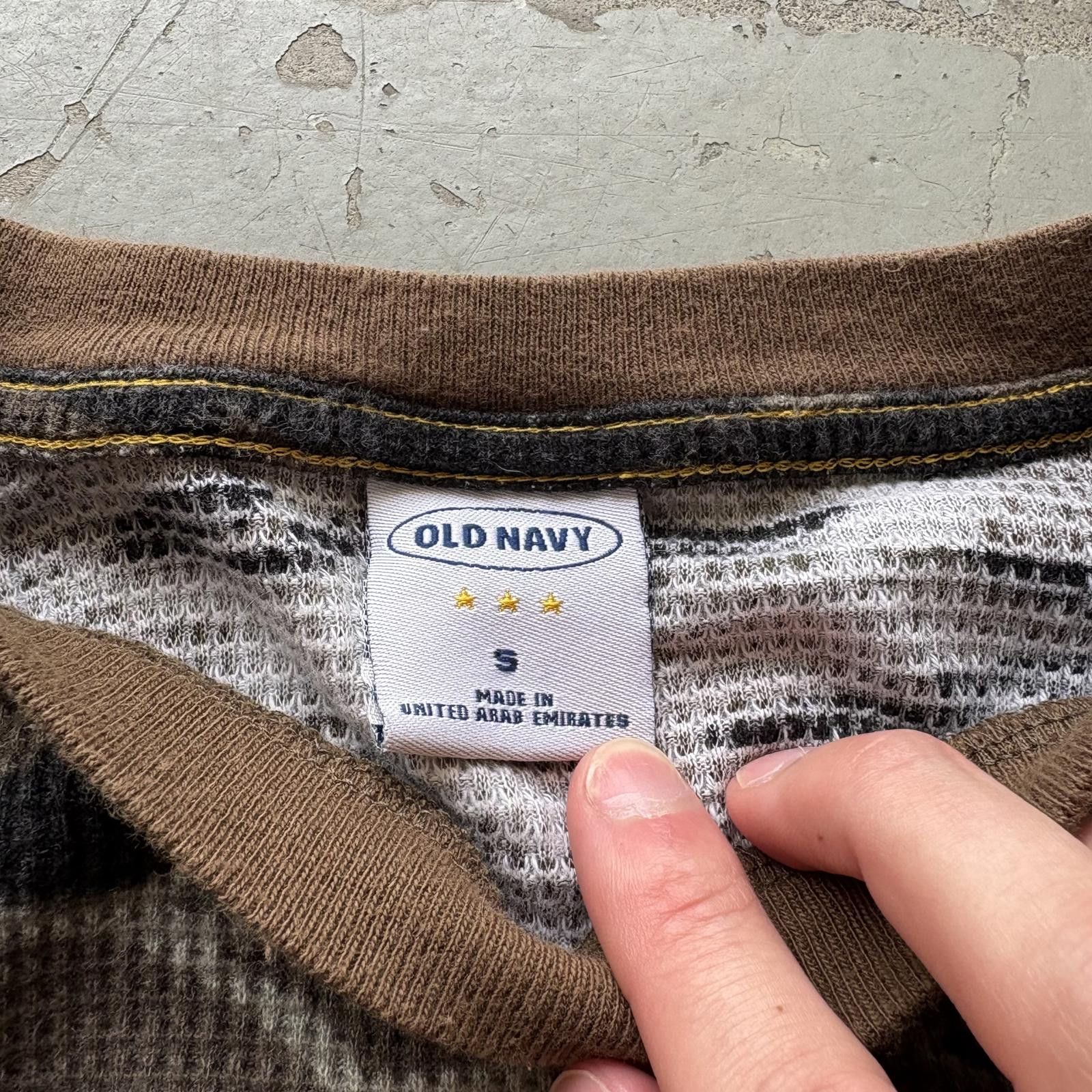 Old Navy × Vintage Vintage Y2K Old Navy California Surf Camo Thermal Shirt Size US S / EU 44-46 / 1 - 3 Thumbnail
