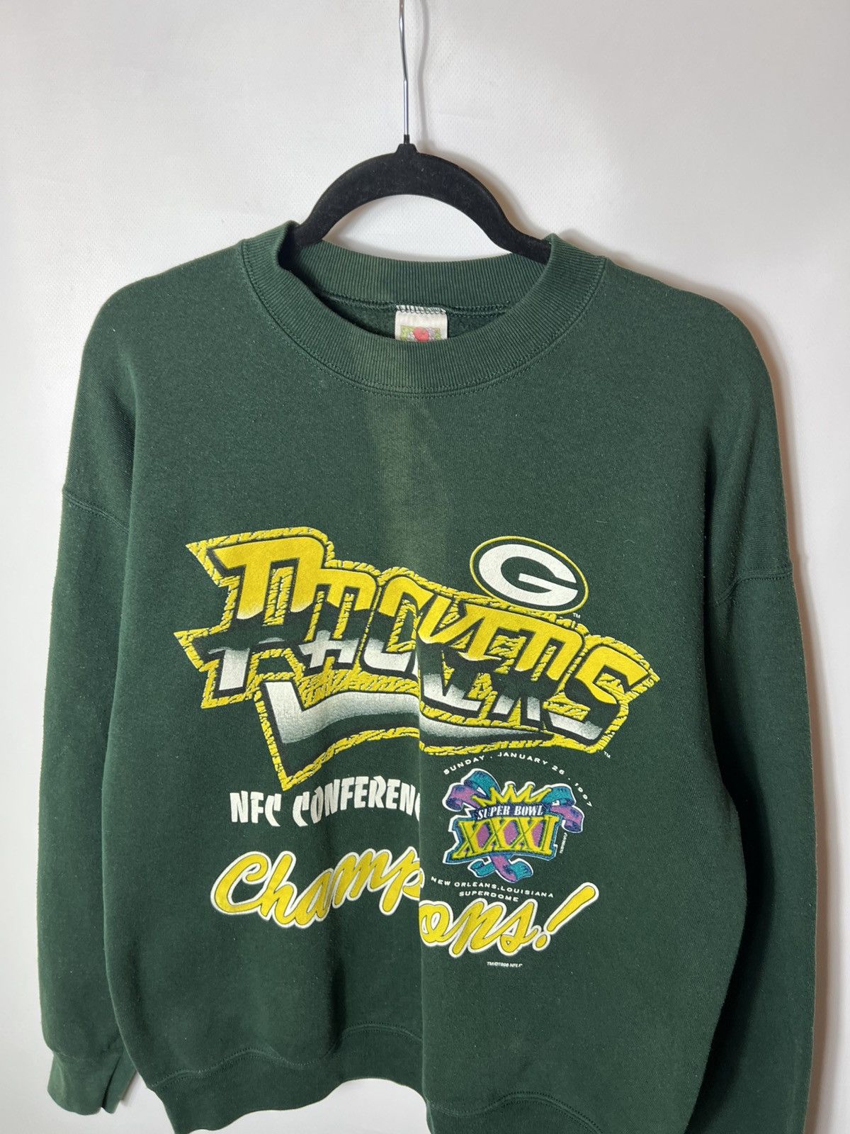 NFL VINTAGE GREEN BAY PACKERS 1996 SUPER BOWL SWEATSHIRT Size US L / EU 52-54 / 3 - 3 Thumbnail