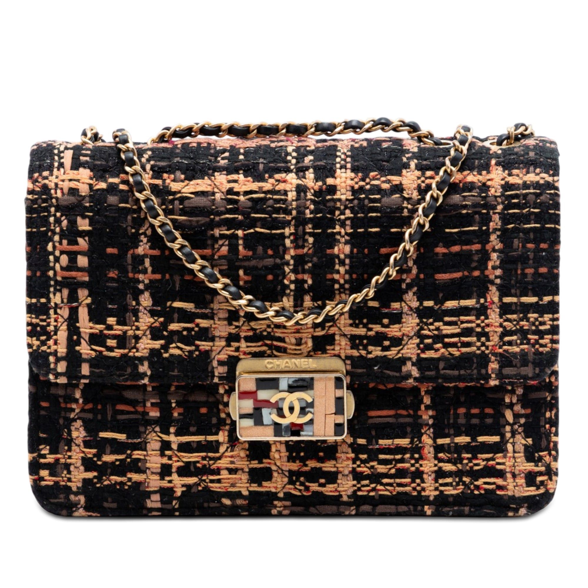 Chanel Medium Quilted Tweed Beauty Lock Flap Size ONE SIZE - 1 Thumbnail