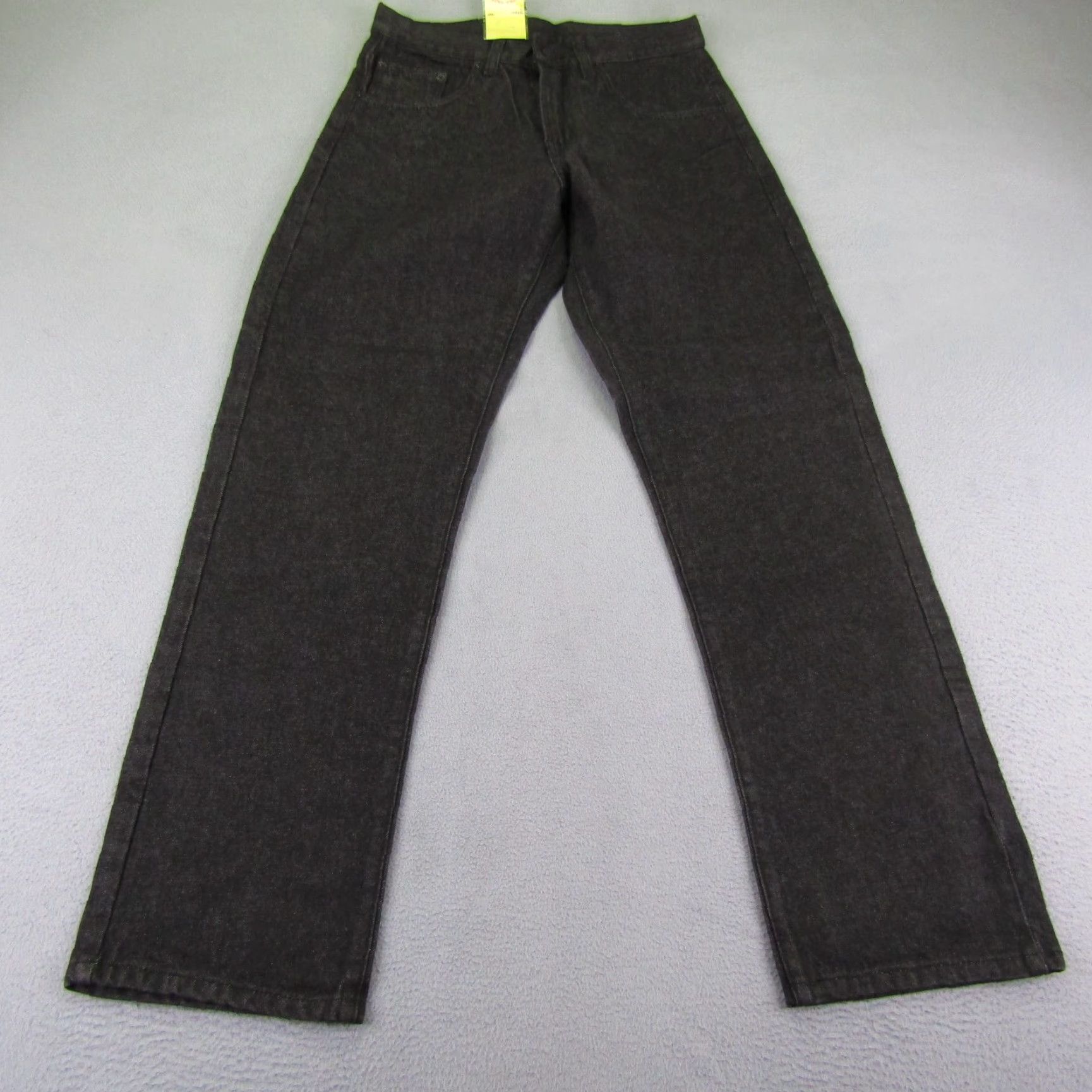 Vintage VINTAGE Solo Semore Jeans Men 30x30 Black Denim Baggy Straight Deadstock Y2K 90s Jeans Mens Regular Black 30 30 Size US 29 - 2 Thumbnail