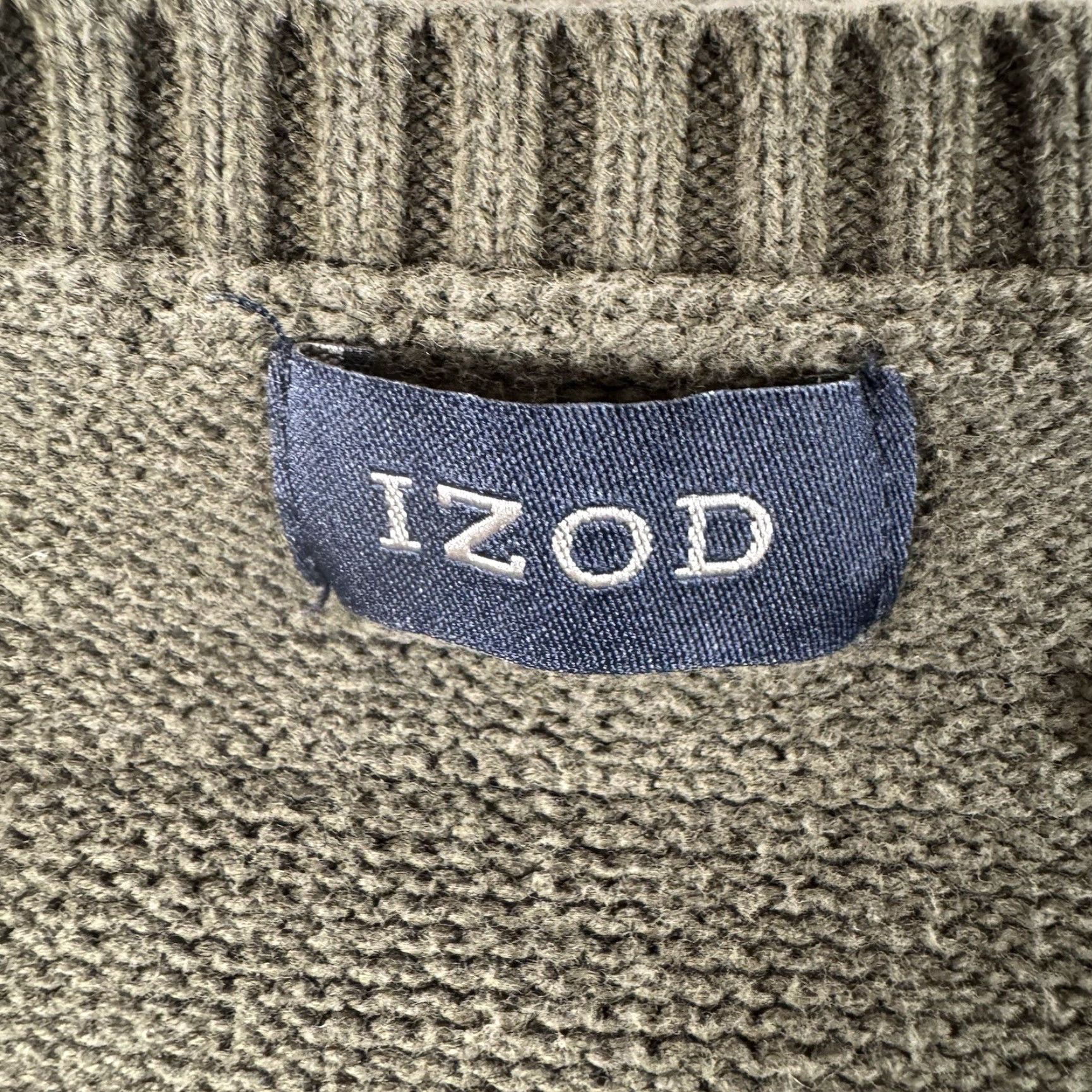 Izod VINTAGE IZOD Sweater Men XXL Green Textured Grid Preppy Hip Hop Streetwear Mens Size US XXL / EU 58 / 5 - 5 Thumbnail