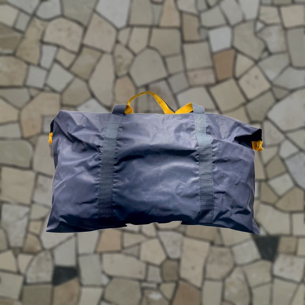 Bill Blass Bill Blass Duffel Bag Navy Polyester Nylon With Yellow Accents & Dual Handles 22" x 14" 12" Large Womens Bag Size ONE SIZE - 1 Thumbnail