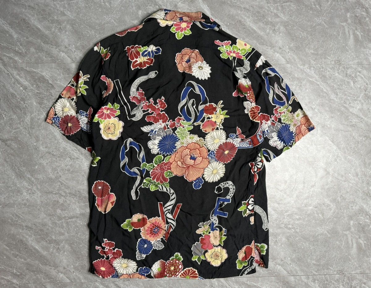 Saint Laurent Paris SLP x Hedi Slimane Floral Love Print Bowling Shirt Size US S / EU 44-46 / 1 - 2 Thumbnail