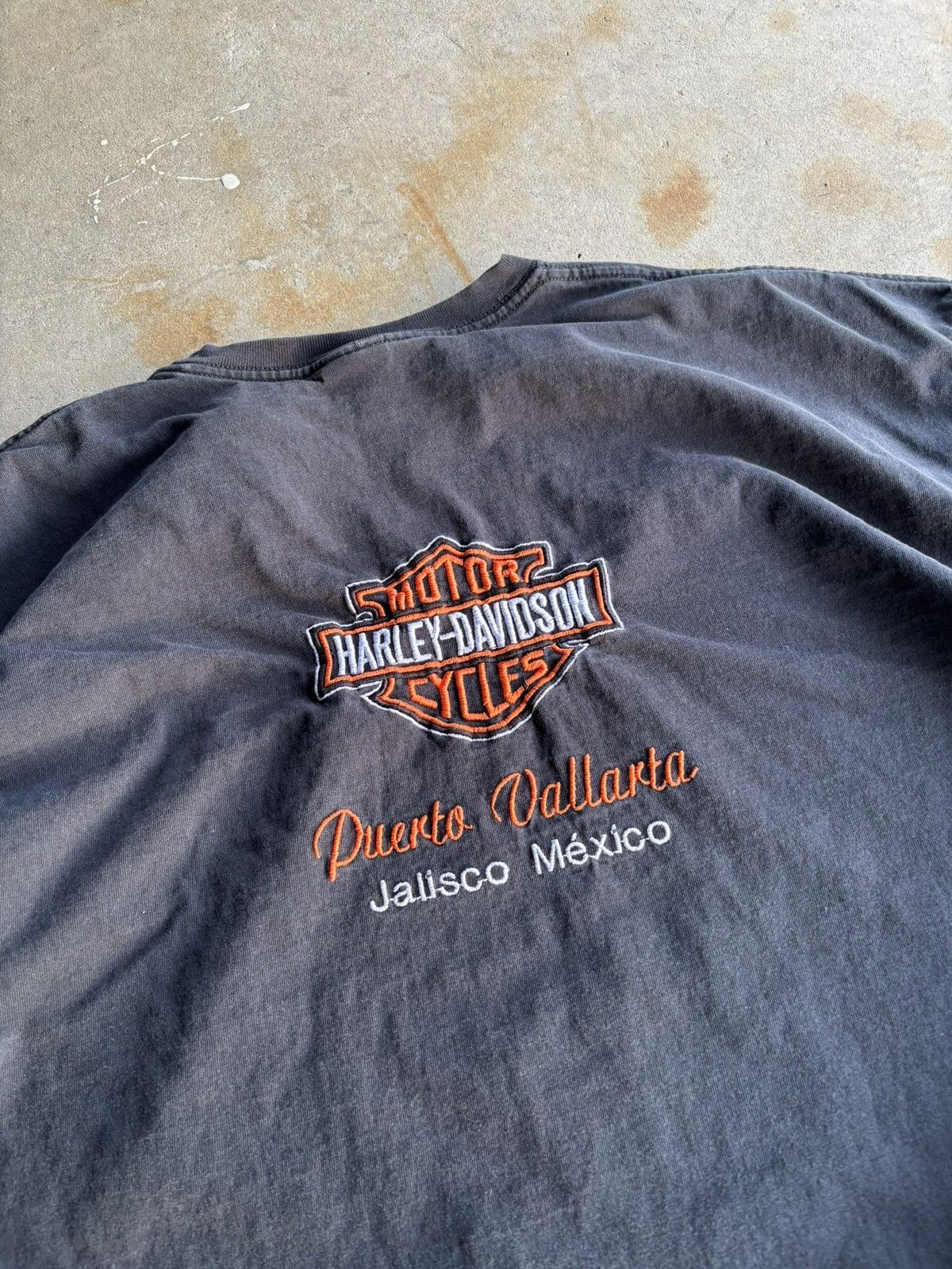Harley Davidson Vintage 90s Harley Davidson Embroidered Faded Tee Size US XXL / EU 58 / 5 - 5 Thumbnail