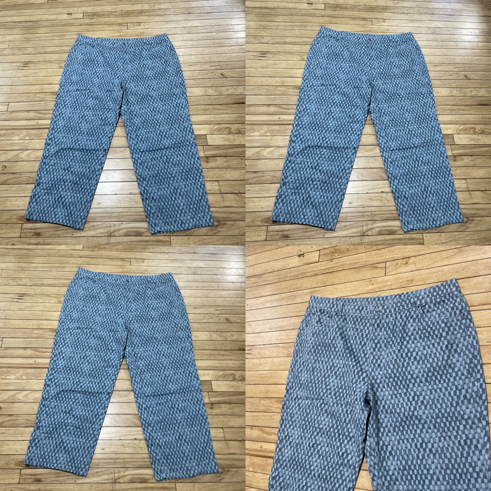 Vintage Future Collective Jeans Women 20 Gabriella Karefa-Johnson Checkered Print Jeans Size 42" / US 20 - 9 Thumbnail