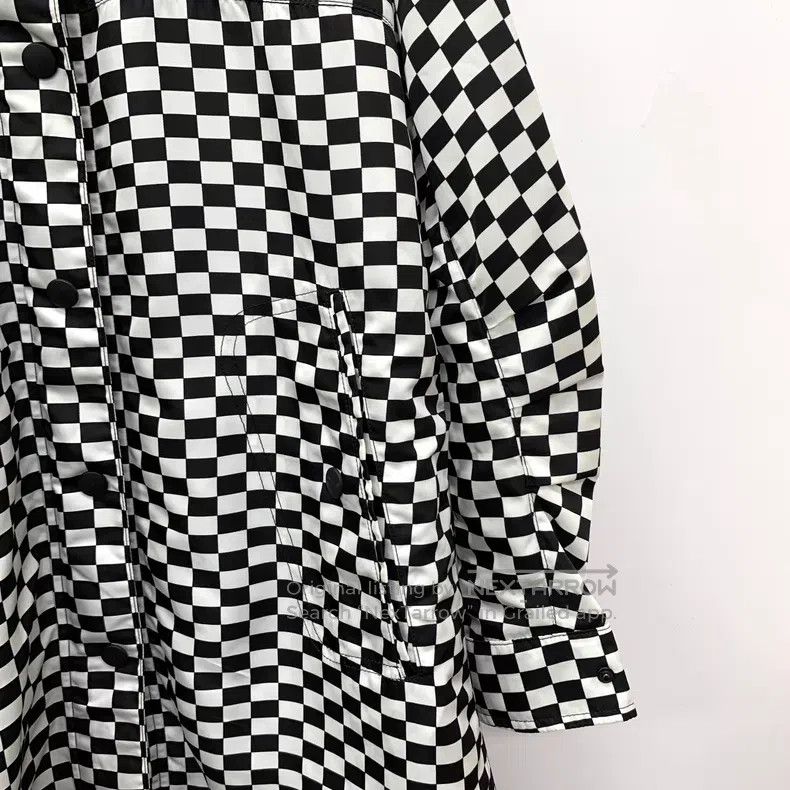 Dior Dior Black and white colour-blocked checkerboard hooded lo Size XXS / US 00 / IT 34 - 4 Thumbnail