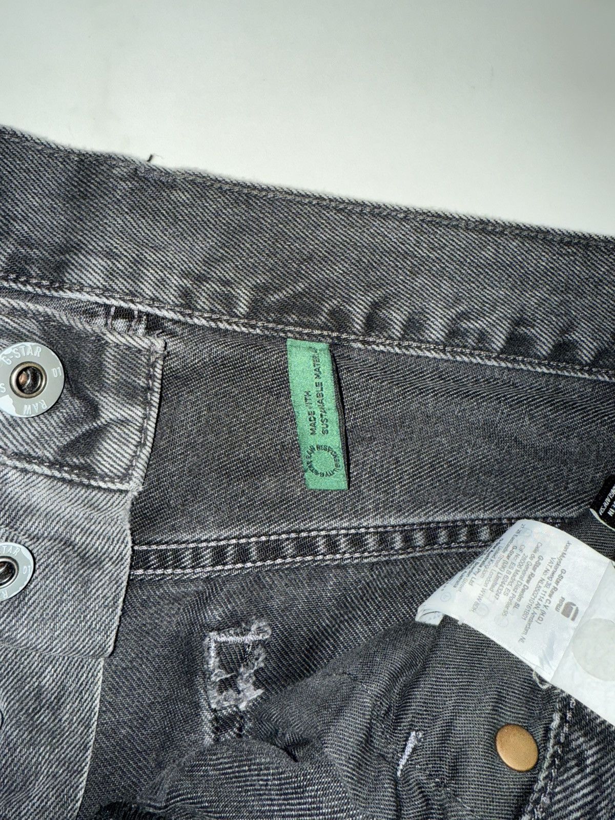 G-Star G Star Raw A-Staq Regular Tapered Jeans - Grey Size US 33 - 4 Thumbnail