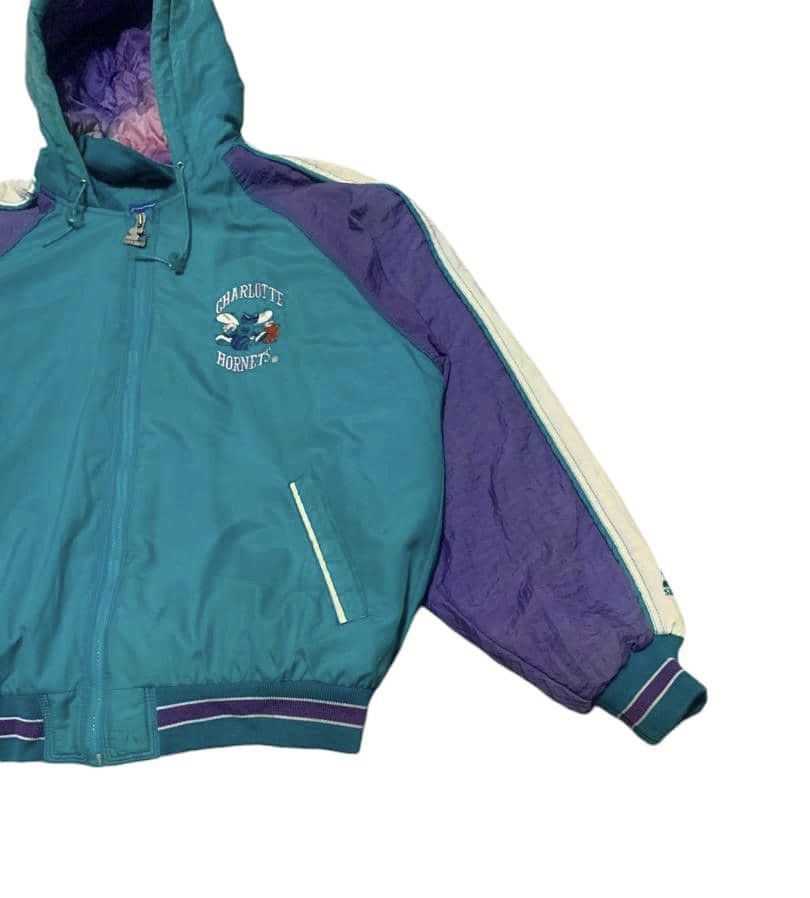 Starter Vintage Starter Nba Charlotte Hornets Jacket Hoodie Size US L / EU 52-54 / 3 - 3 Thumbnail