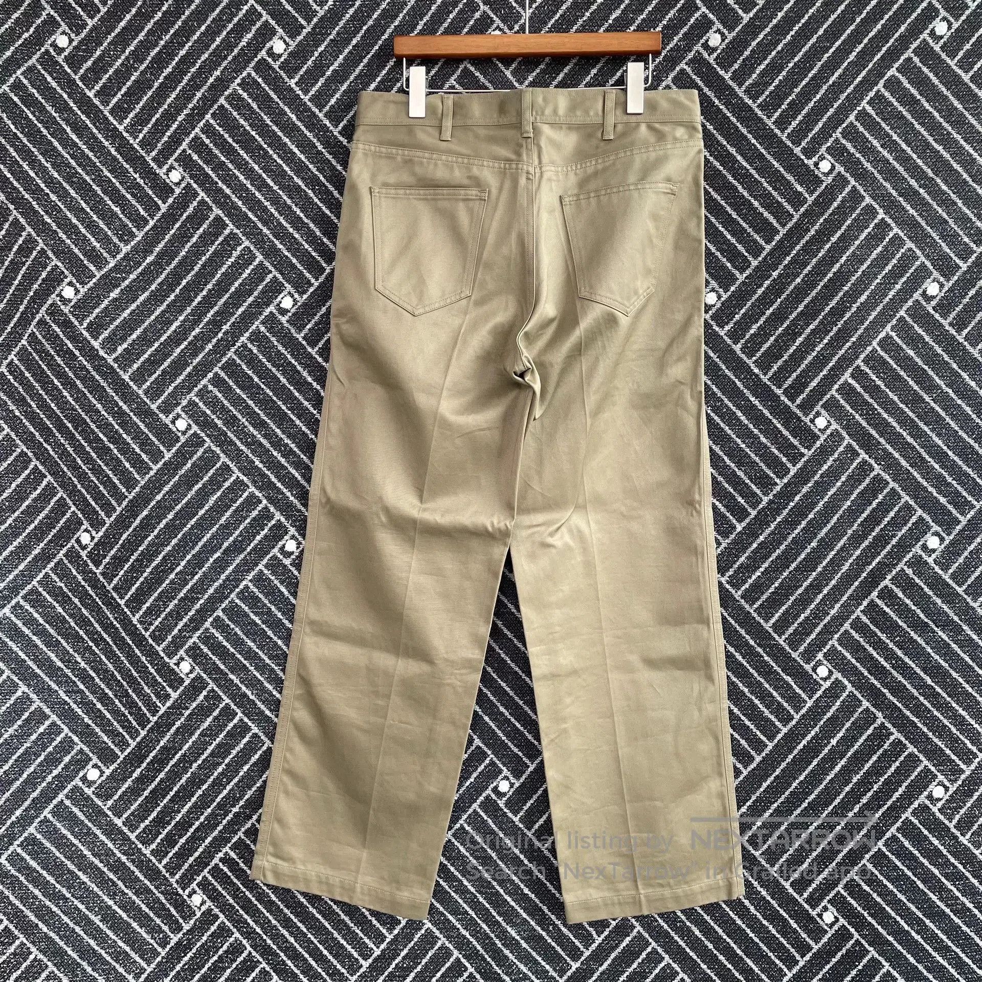 Celine Celine Khaki Straight-Leg Suit Pants. Size US 32 / EU 48 - 2 Thumbnail