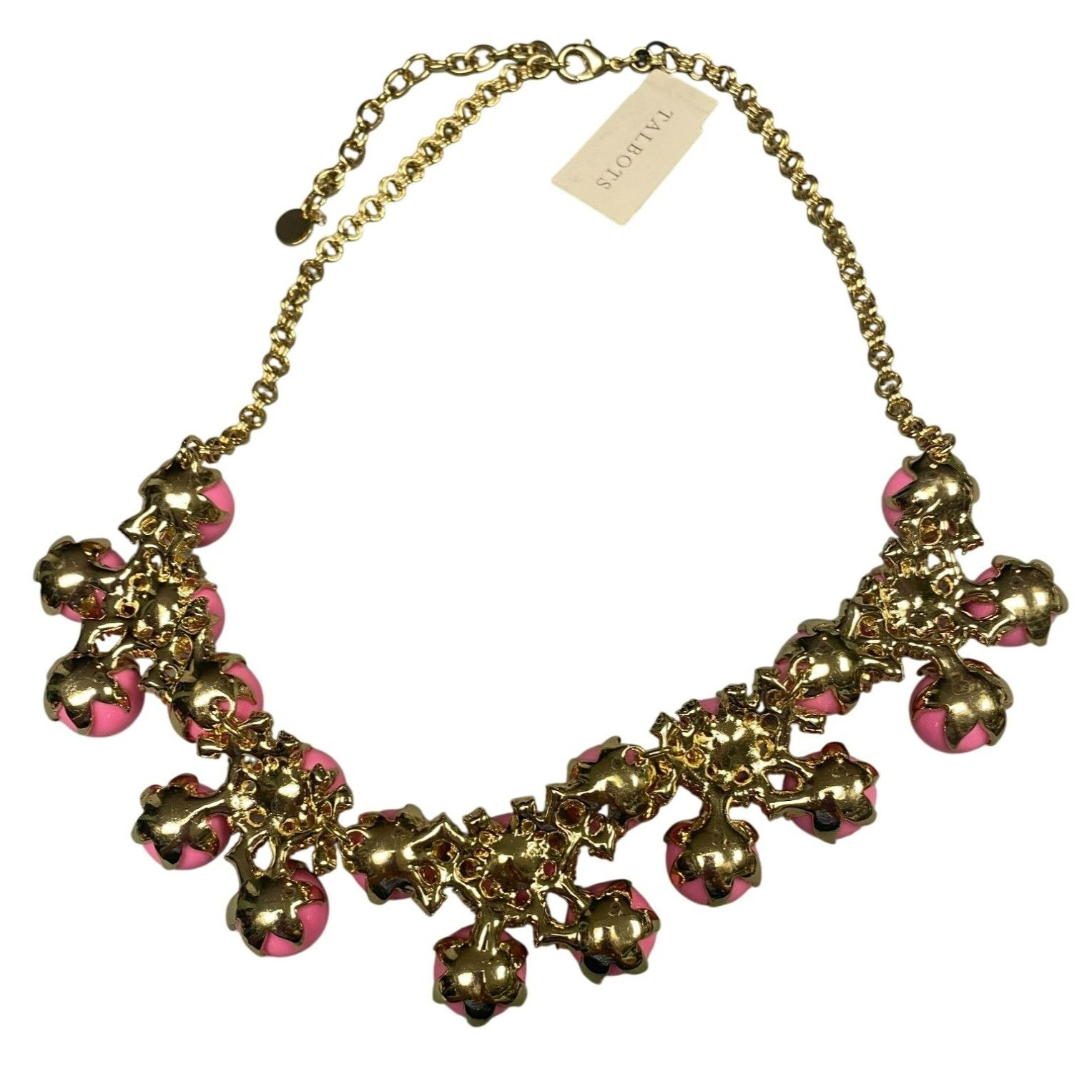 Talbots Talbots Chunky Pink Bubble Beaded Statement Necklace With Rh Size ONE SIZE - 6 Thumbnail