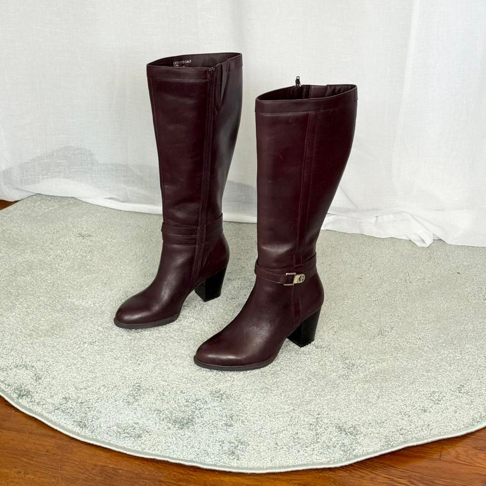 Giani Bernini ✿ leather knee high heeled boots ✿ Size US 7.5 / IT 37.5 - 1 Thumbnail