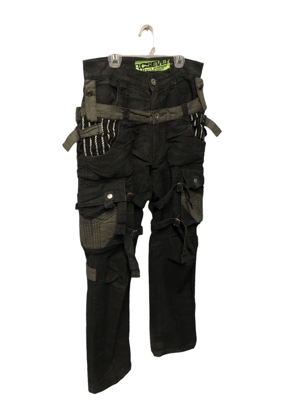 If Six Was Nine × Japanese Brand × Le Grande Bleu (L.G.B.) BLUE INC BONDAGE PANT MULTI POCKET CARGO STYLE DOUBLE WAIST Size US 30 / EU 46 - 17 Thumbnail