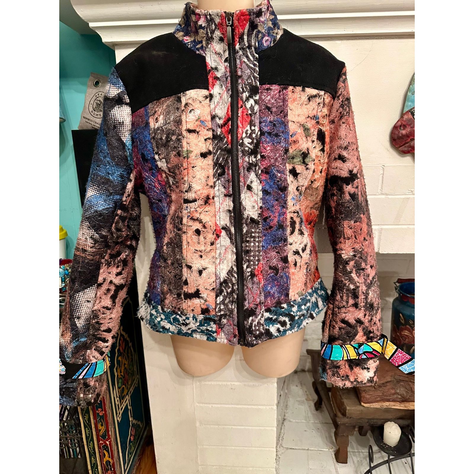 Other VINTAGE MULTI FABRIC BOHO PATCHWORK JACKET M Size M / US 6-8 / IT 42-44 - 1 Thumbnail
