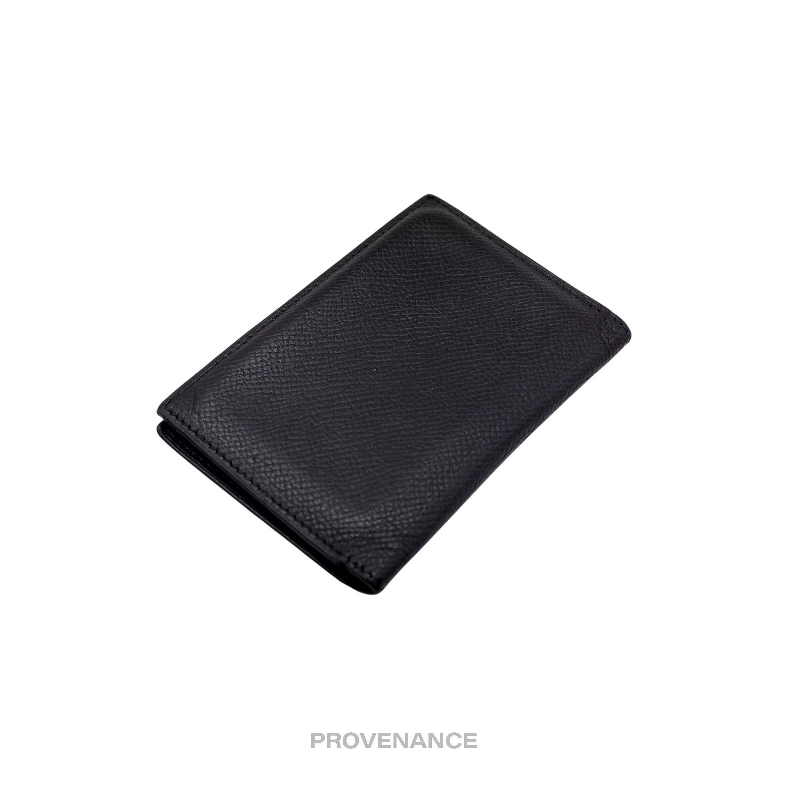 Hermes 🔴 Hermes MC2 Euclide Card Holder Wallet - Epsom Noir Black Size ONE SIZE - 5 Thumbnail