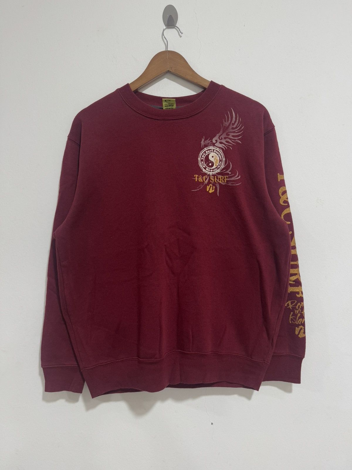 Japanese Brand × Vintage Vintage T&C Surf Big Logo Sweatshirt Size US L / EU 52-54 / 3 - 4 Thumbnail