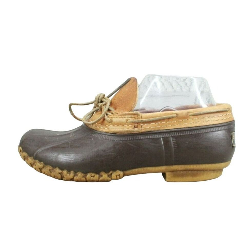 Leather LL Bean Womens Leather Moc Gumshoe Low Duck Boots Size US 7 / IT 37 - 3 Thumbnail