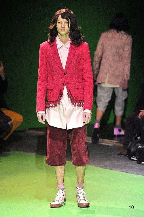 Comme des Garcons Homme Plus Comme des Garcons Homme Plus FW13 Brocade Tassel Blazer Size 38R - 1 Thumbnail