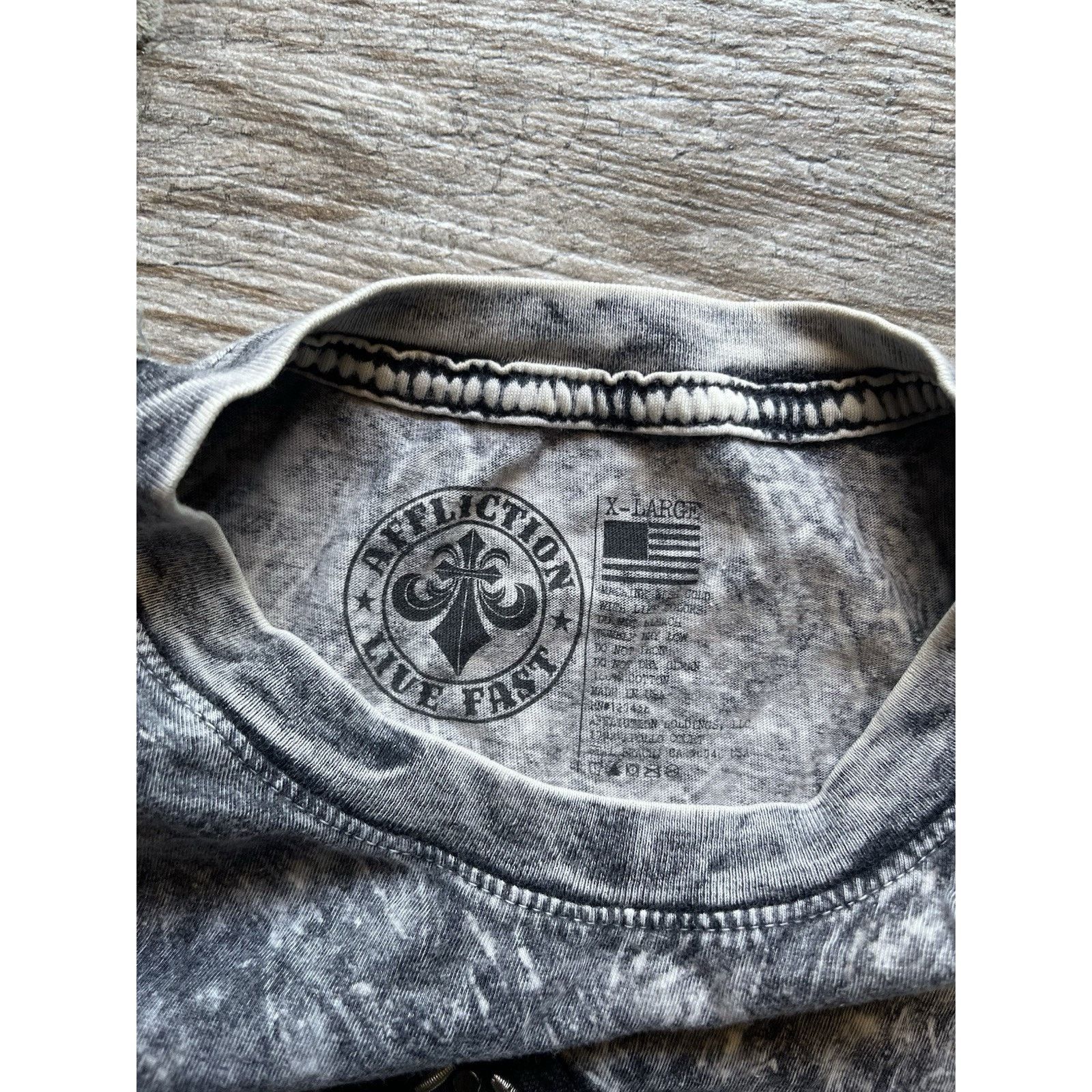 Affliction Vintage Y2K Affliction gray grunge tank studded cross goth Size L / US 10 / IT 46 - 6 Thumbnail