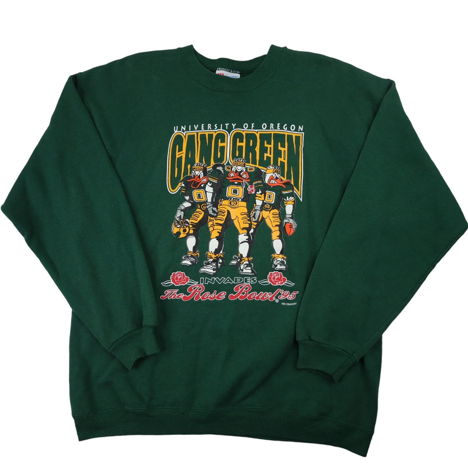 image of Collegiate x NCAA Vintage 1995 University Of Oregon Gang Green Rose Bowl, Men's (Size Large)