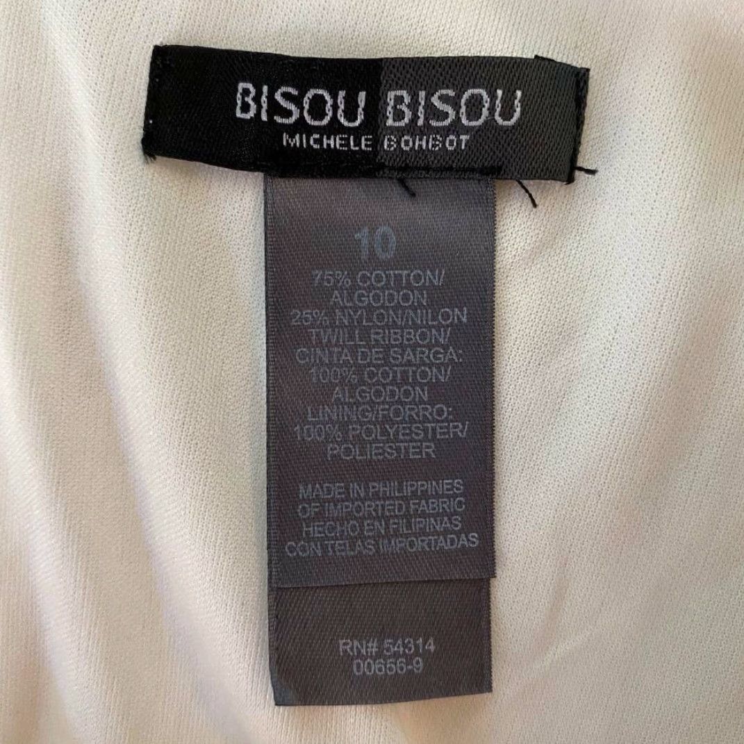 Vintage Bisou Bisou Women's Ivory Floral Lace Sheath Dress Knee Length Sleeveless Size 10 Size L / US 10 / IT 46 - 3 Thumbnail