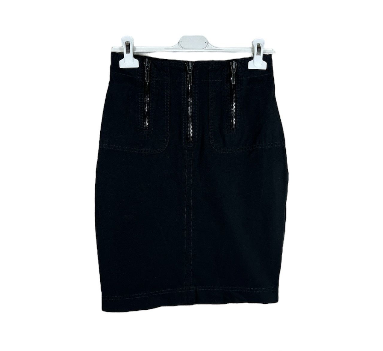 plein sud Plein sud jeanius 3 front zippers mini skirt y2k avant garde Size 26" / US 2 / IT 38 - 1 Thumbnail