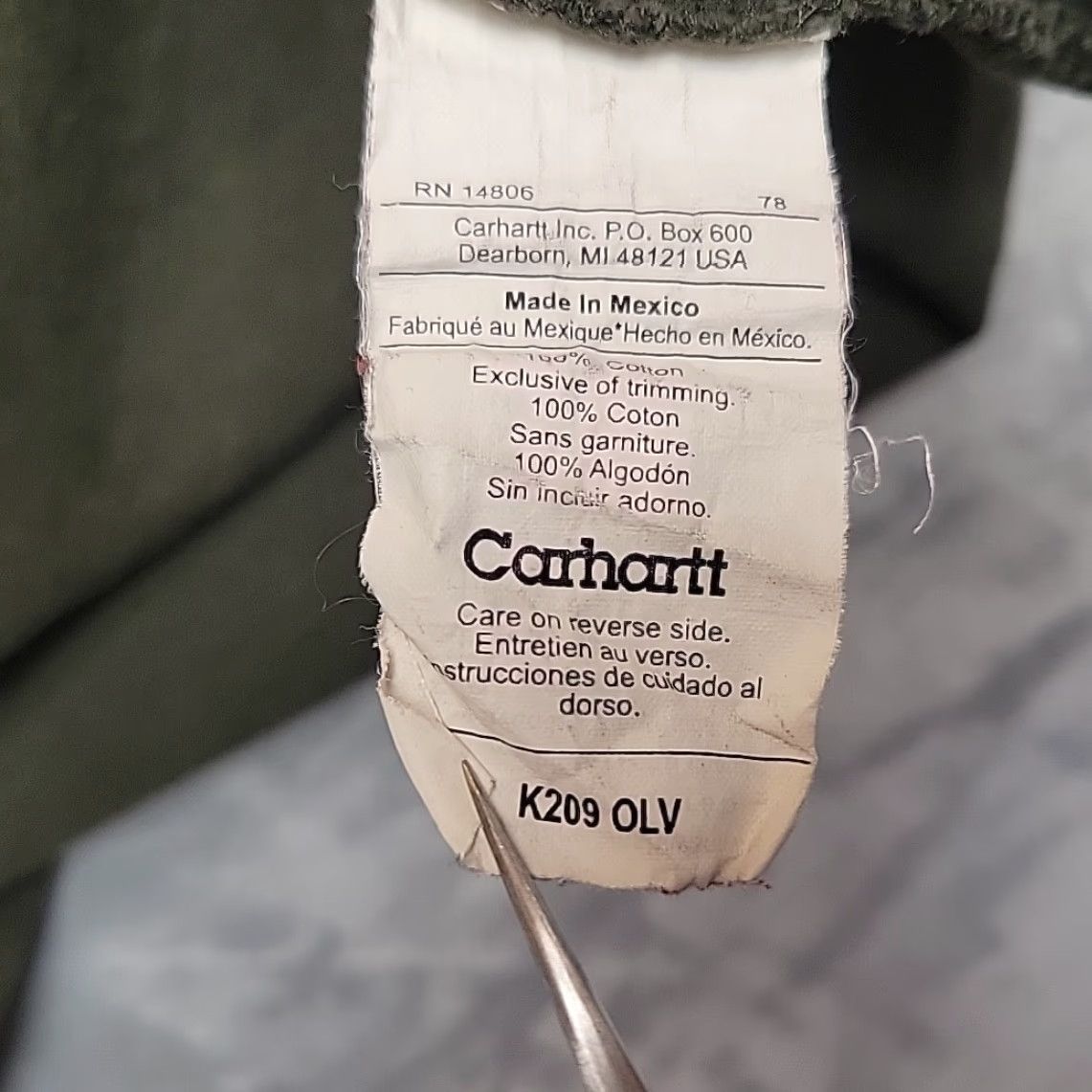 Carhartt VINTAGE Carhartt Shirt Mens XXL Olive Green Short Sleeve Work Pocket K209 Graphic TEE Size US XXL / EU 58 / 5 - 6 Thumbnail