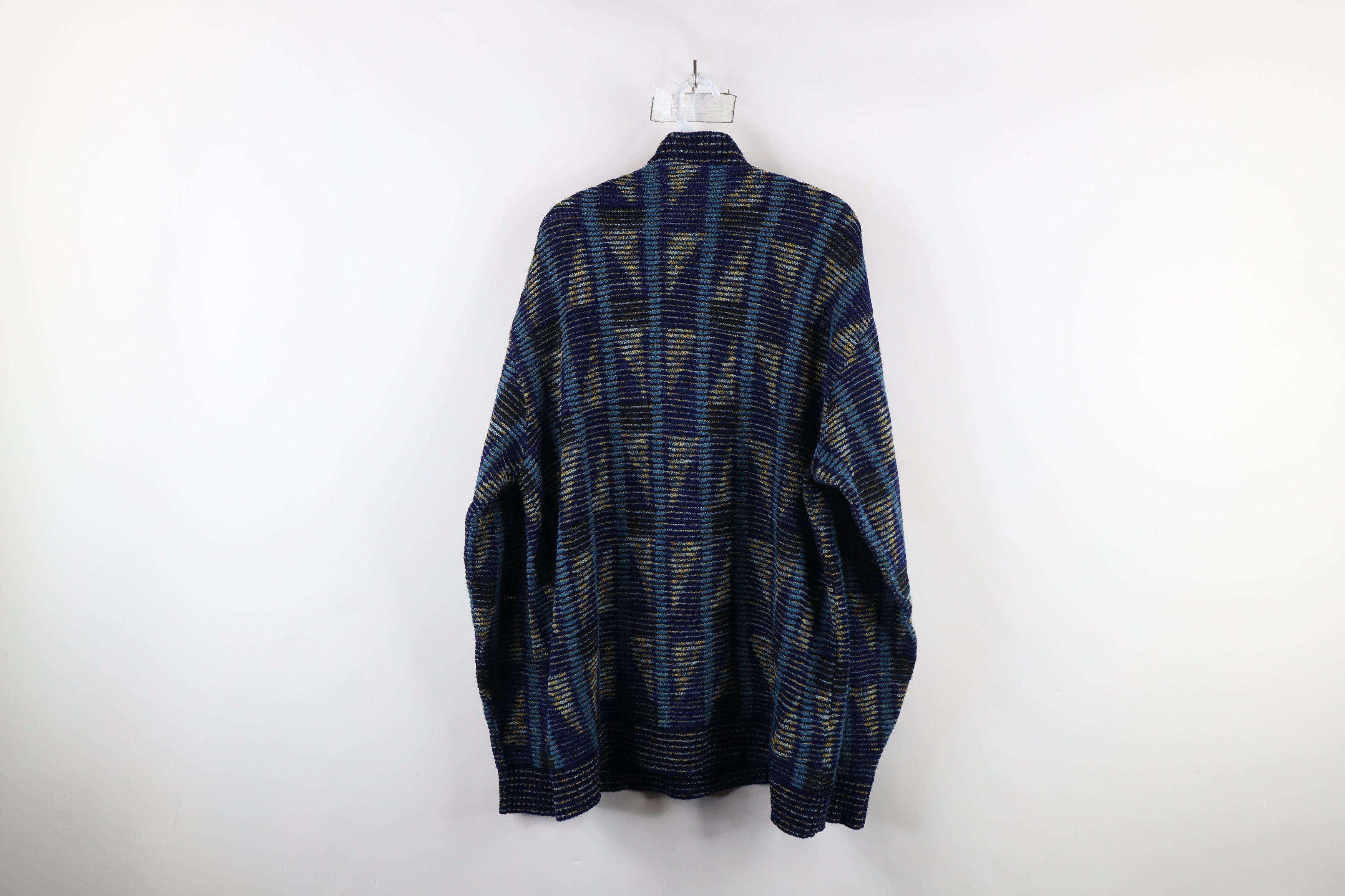 Vintage Vintage 90s Coogi Style Textured Knit Mock Neck Sweater Size US XL / EU 56 / 4 - 8 Thumbnail