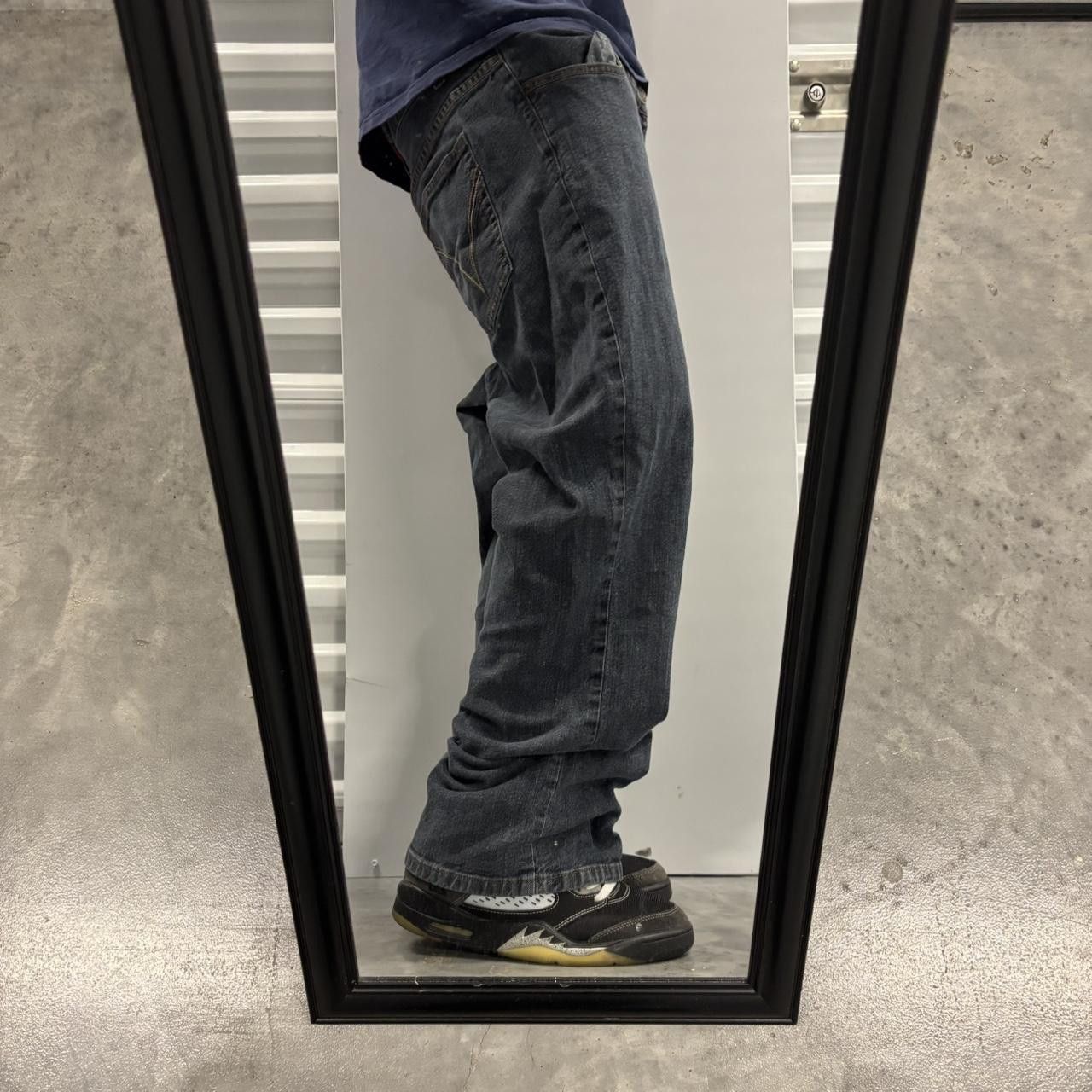 Japanese Brand × Vintage Crazy Vintage Y2K/2000s Grunge Dark Wash Denim Jeans! Size US 34 / EU 50 - 2 Thumbnail