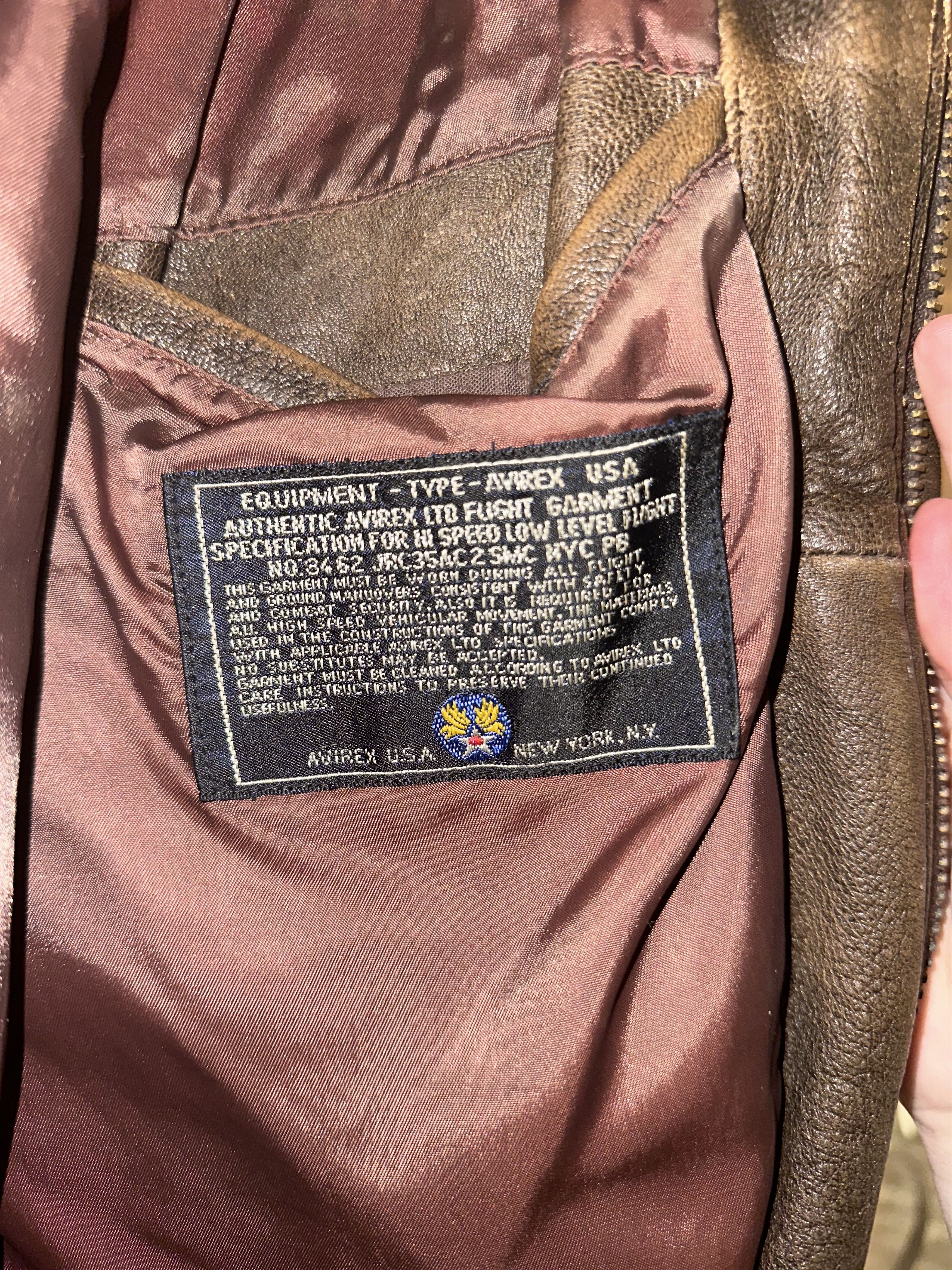 Leather Avirex Type A-2 Flying Tigers Leather Flight Jacket Goatskin Size US M / EU 48-50 / 2 - 8 Thumbnail
