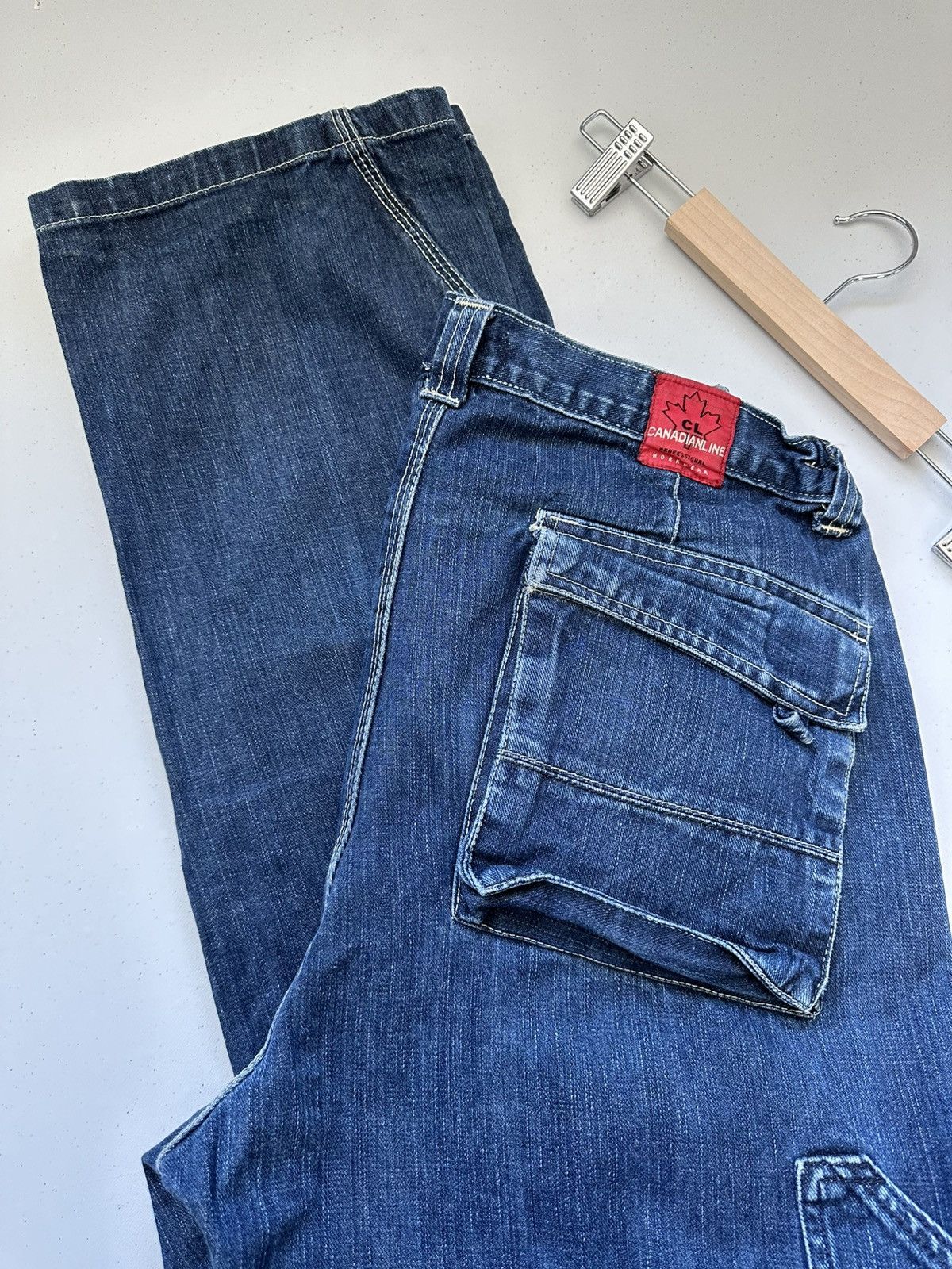Vintage Vintage Y2k Carhartt Style Denim Jeans Streetwear Size US 34 / EU 50 - 12 Thumbnail