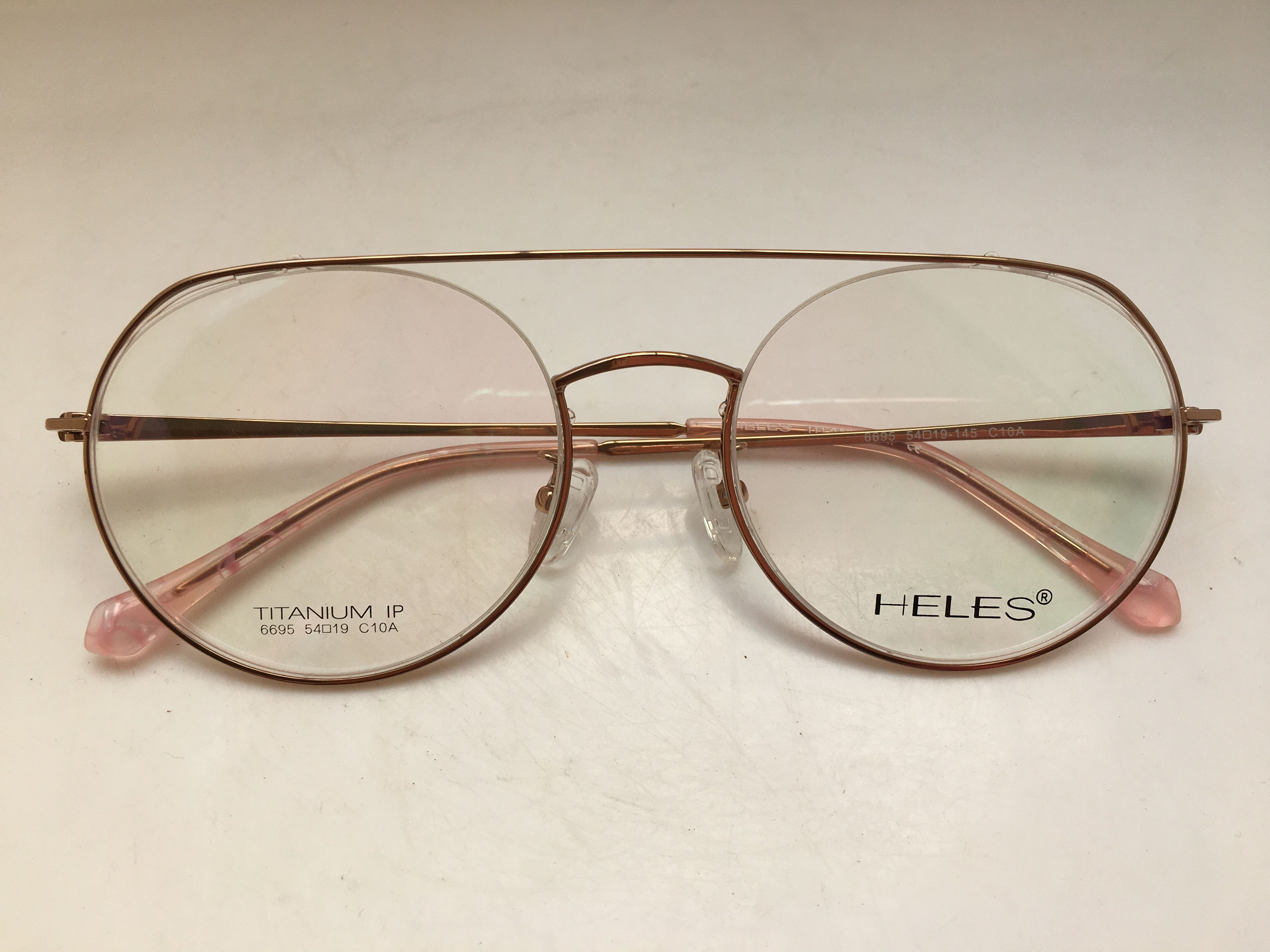 Other Heles Mod Diva Gold Titanium Round Eyeglasses Frame Size ONE SIZE - 6 Thumbnail
